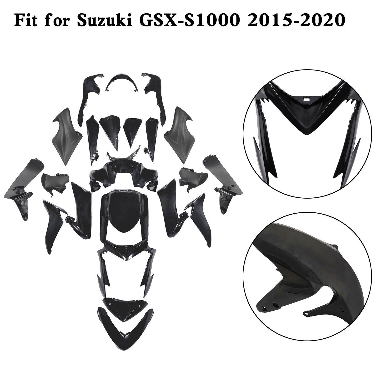 Amotopart 2015-2020 Suzuki GSX-S 1000 Bodywork-Verziehung Injektionsformung unbemalt