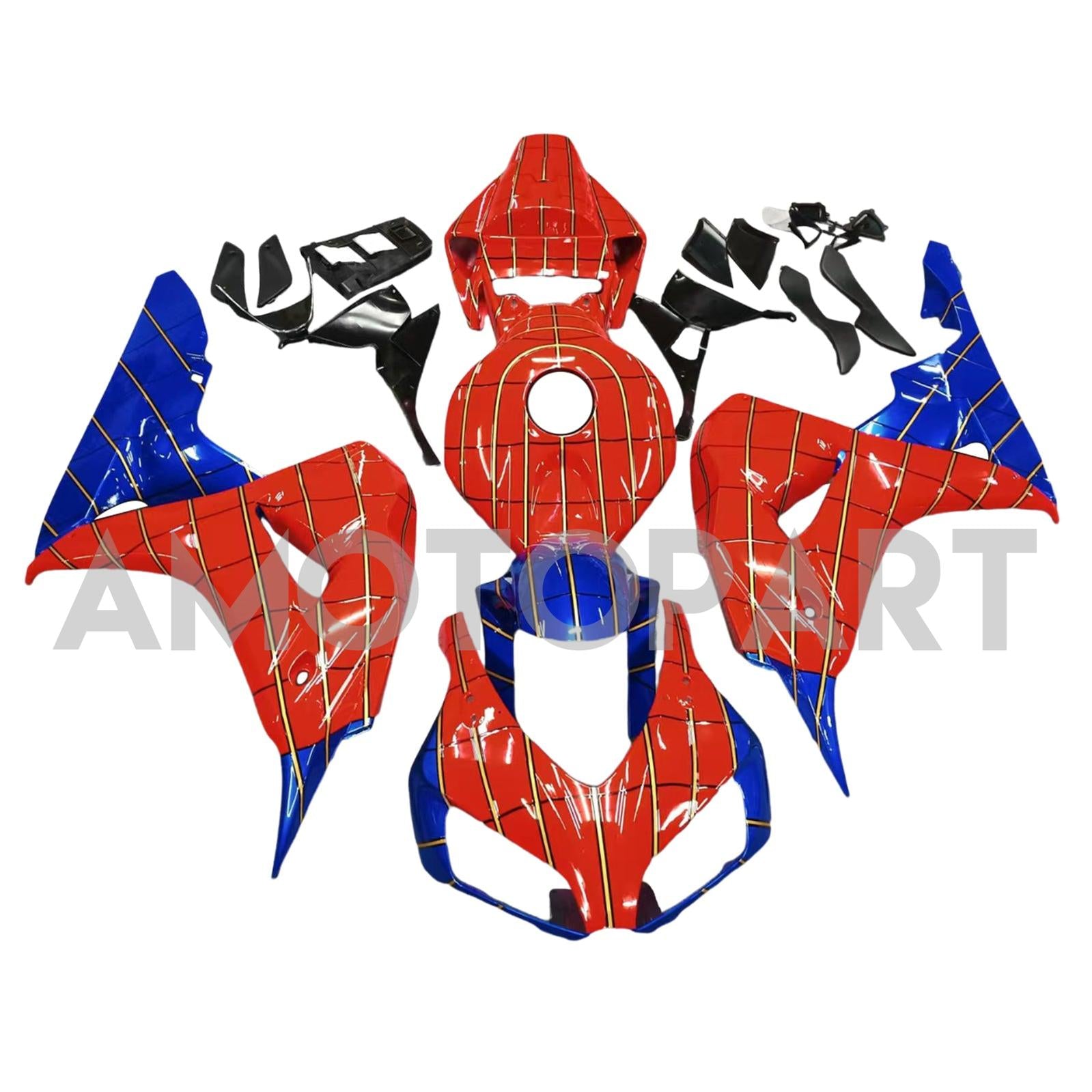 Amotopart 2006-2007 Honda CBR1000RR Red Blue Spiderman Fairing Kit