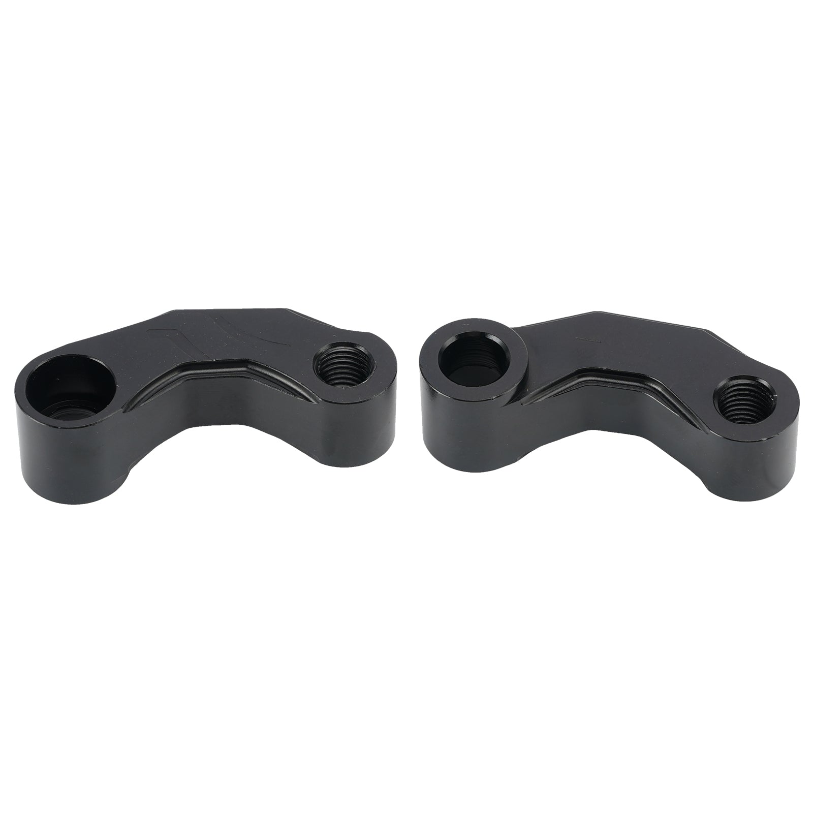 Paar schwarze Aluminium-Spiegelverlängerungen, Riser-Verlängerung, 10 mm, universell