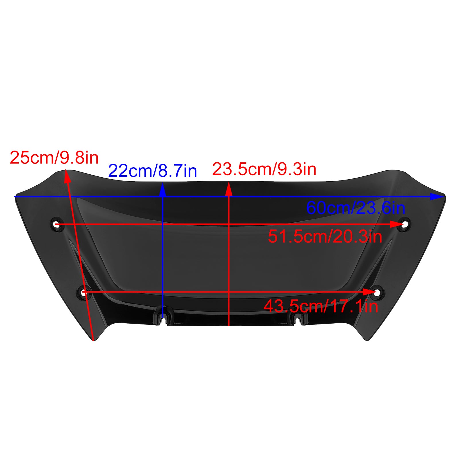 Touring Street Glide CVO 117 121 2023–2024 9" Čelní sklo Přední sklo