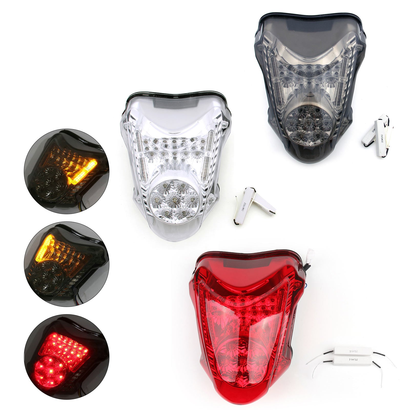 08–20 Suzuki GSXR 1300 Hayabusa Integrierte LED-Rücklicht-Blinker, klar