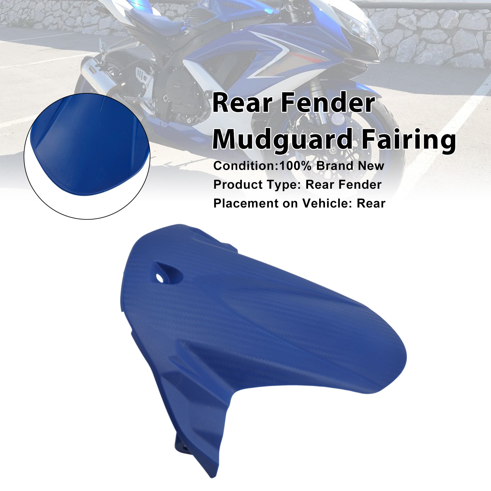 2011-2025 Suzuki GSXR600 GSXR750 Rear Fender Mudguard Fairing