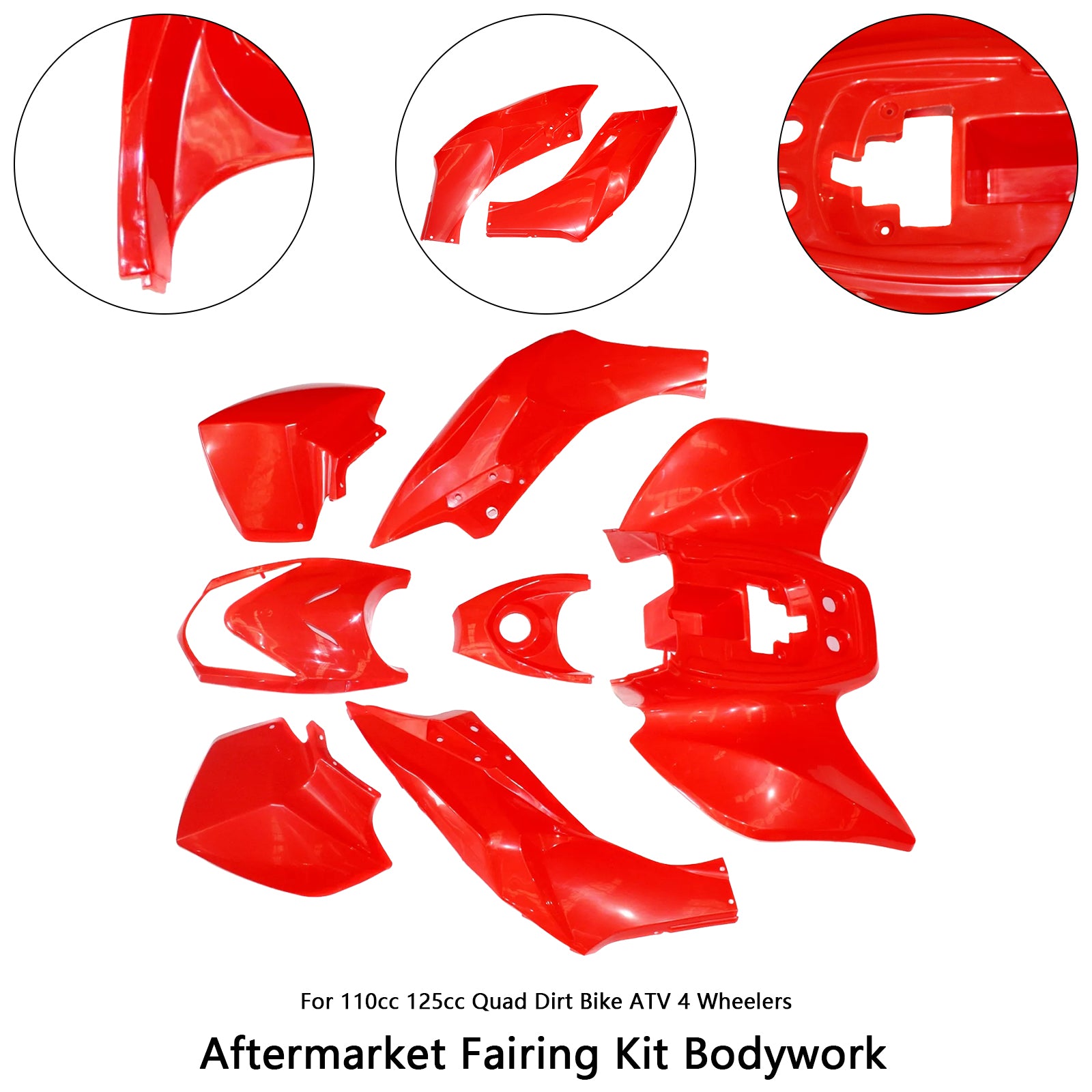 Amotopart for 110cc 125cc Quad Dirt Bike ATV 4 Wheelers Fairing Kit Collection