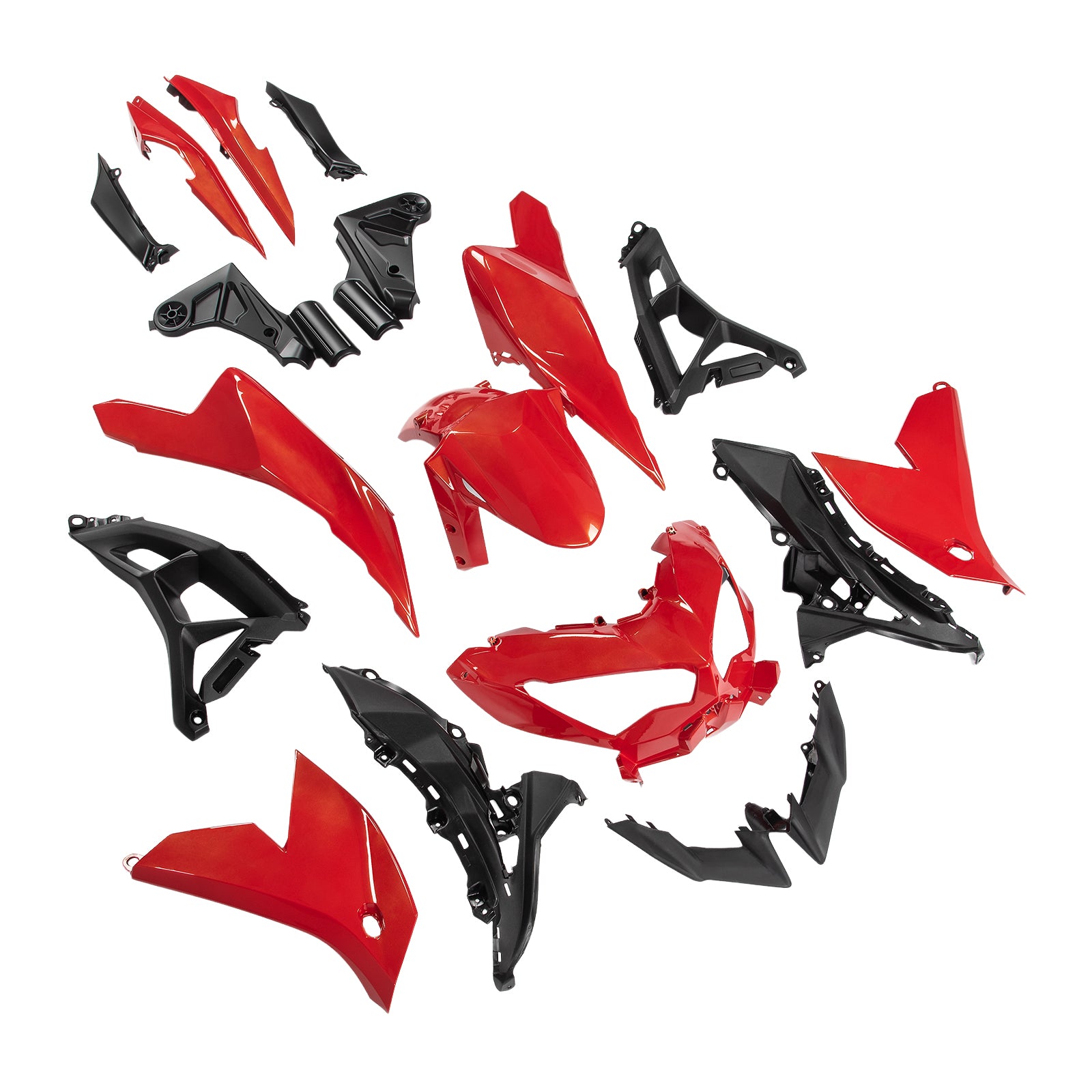 Amotopart 2022-2024 Kawasaki VERSYS 650 KLE ABS Kit de carenado rojo