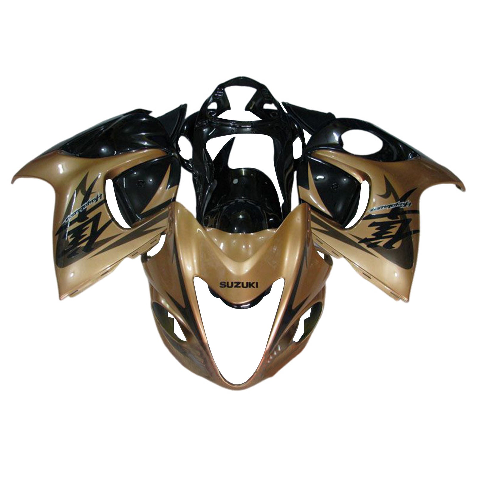 Amotopart 2008-2020 GSX1300R Hayabusa Suzuki Gloss Khaki & Black Fairing Kit