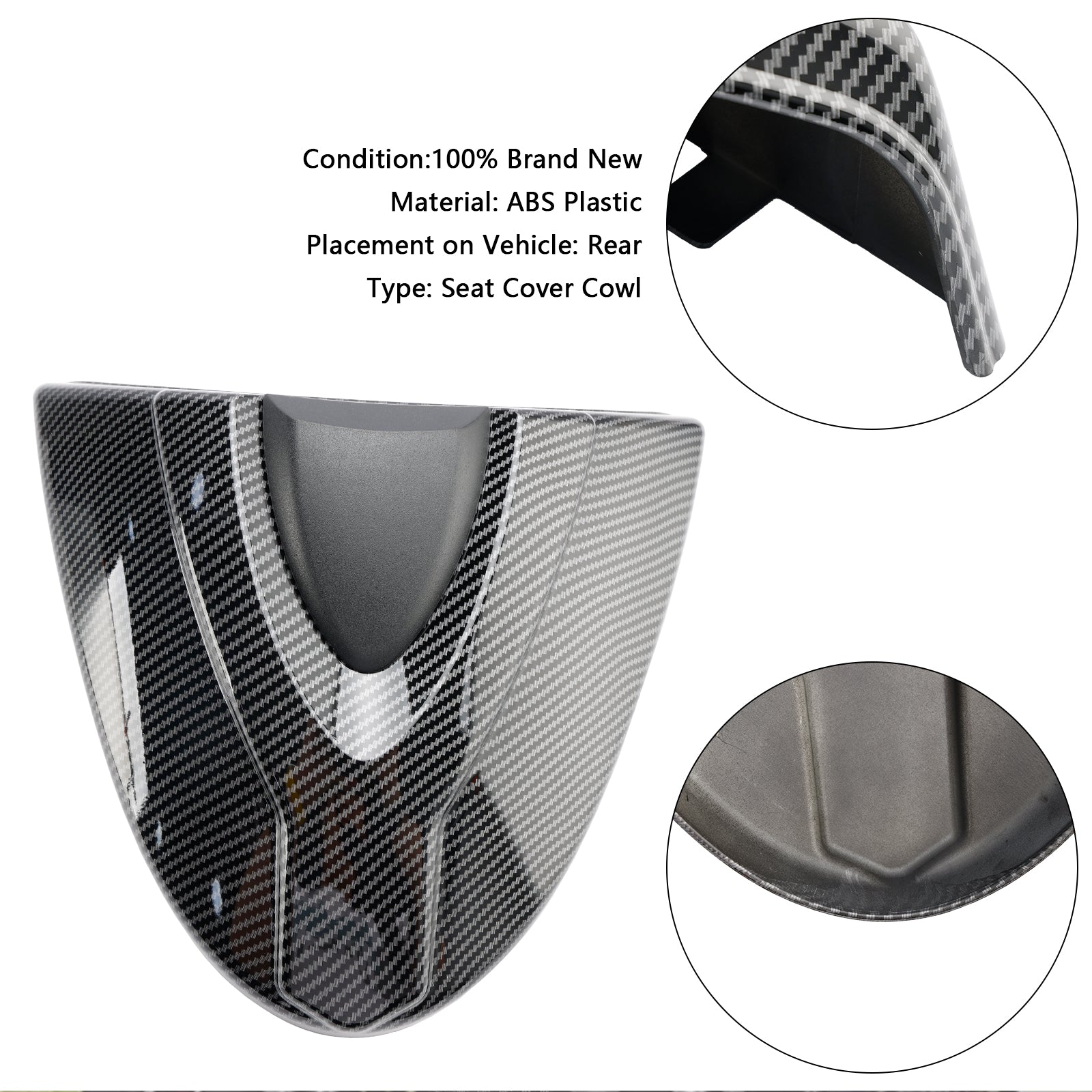 21-24 Trident 660 cubierta del asiento trasero carenado