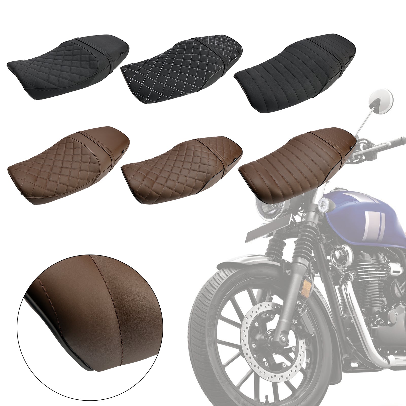 23-25 Honda GB350S GB 350 S Rider Passenger Seat Frah BACH CUSHION Black Brown