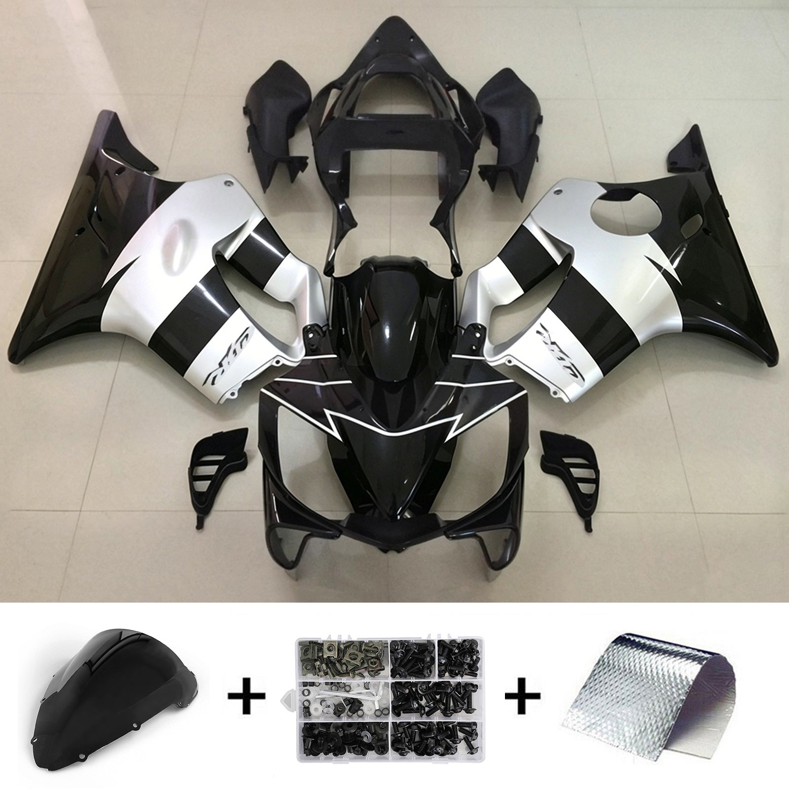 Amotopart 2001-2003 Honda CBR600 F4i Black Fairing Kit