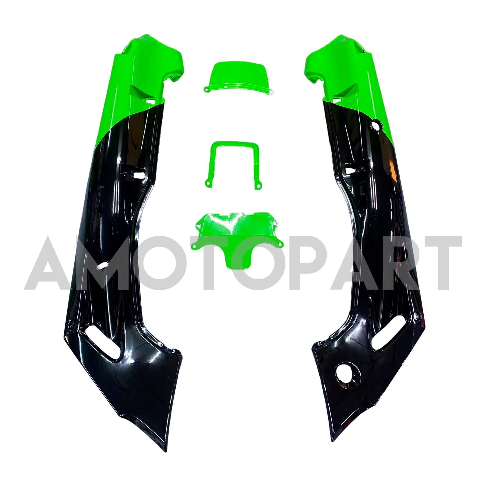 Amotopart Kawasaki 1993-2007 ZZR400 & 1998-2003 ZZR600 Green Black Fairing Kit