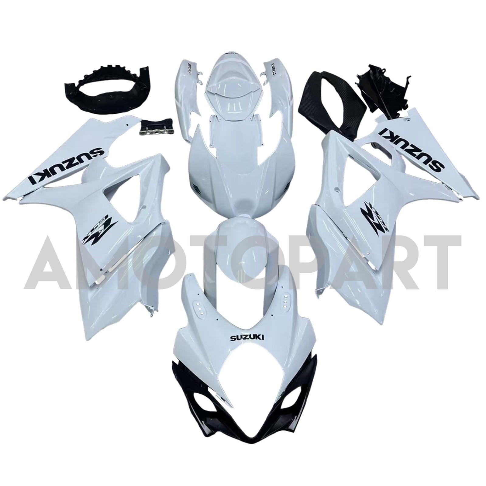 Amotopart 2007-2008 Suzuki GSXR1000 White Fairing Kit