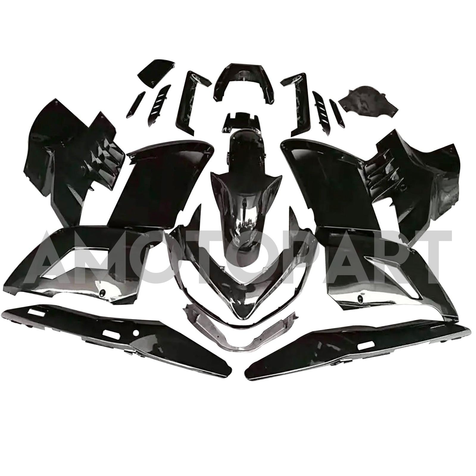 Amotopart 2007-2009 Kawasaki GTR1400 & ZG1400 Black Fairing Kit