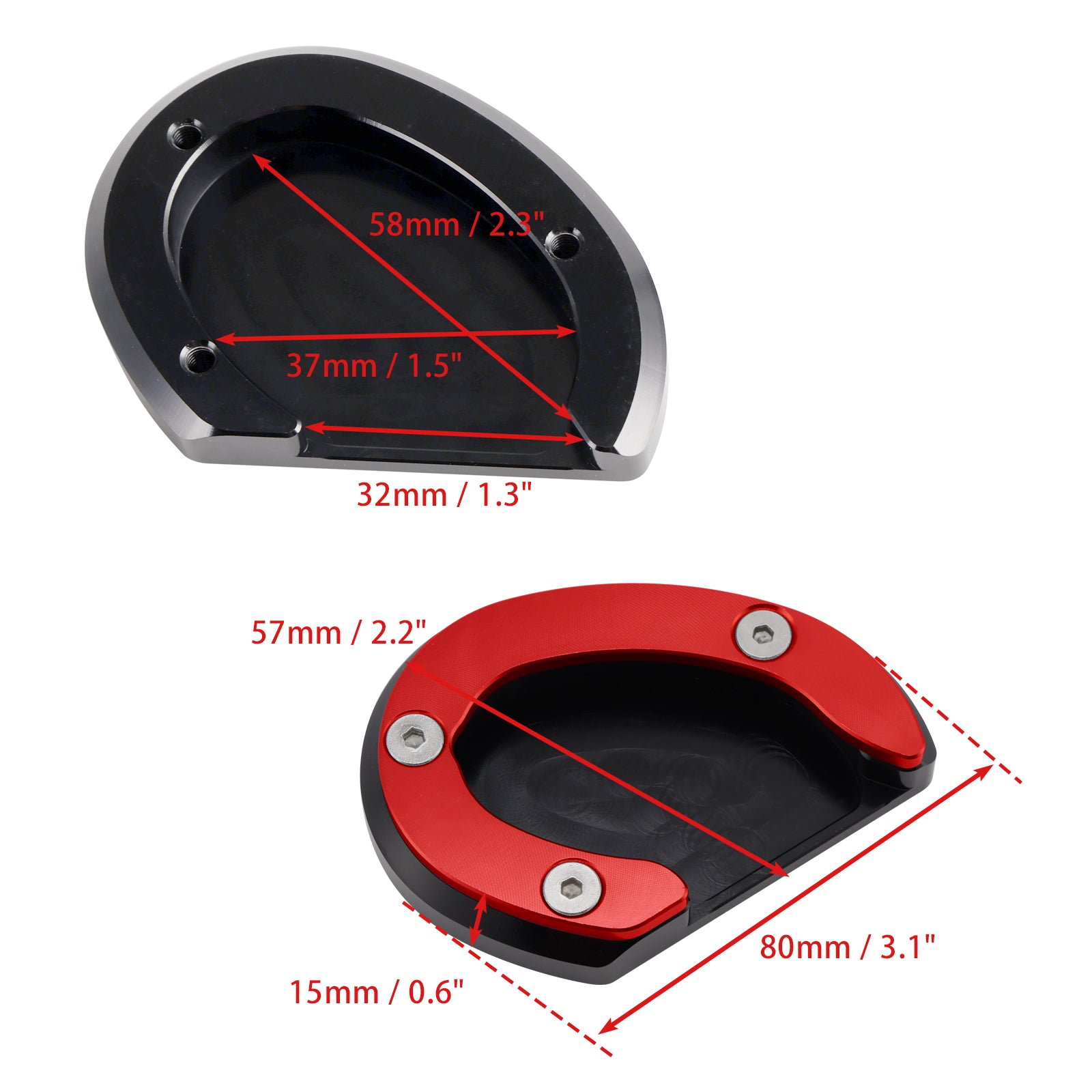 2018-2020 Bonneville Bobber T100 T120 Kickstand Enlarge Plate Pad