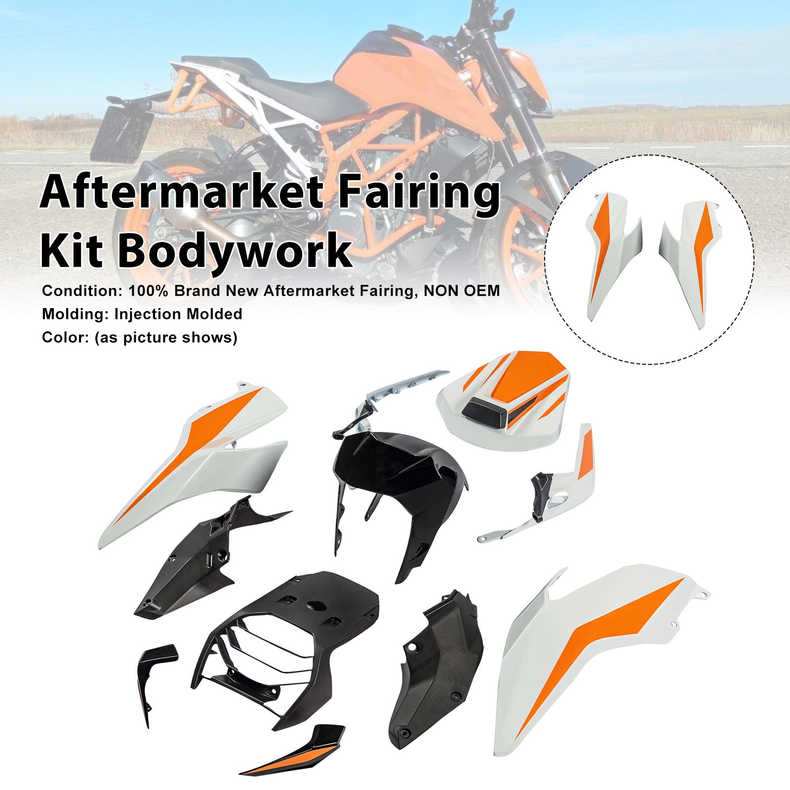 Amotopart 2017-2023 Duke 390 Fairing Kit