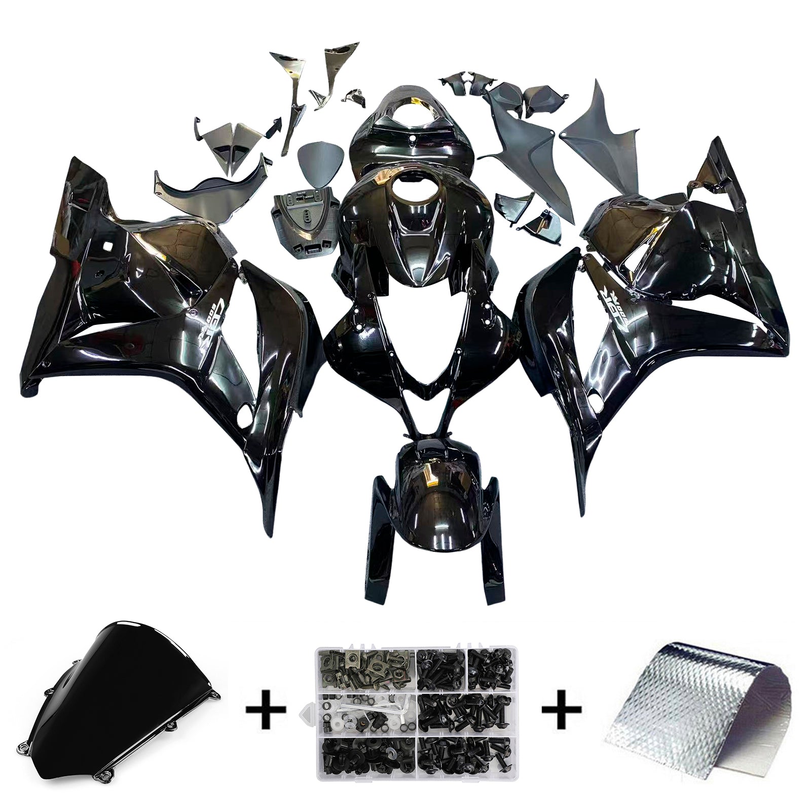 Amotopart 2009-2012 Honda CBR600RR Black Fairing Kit