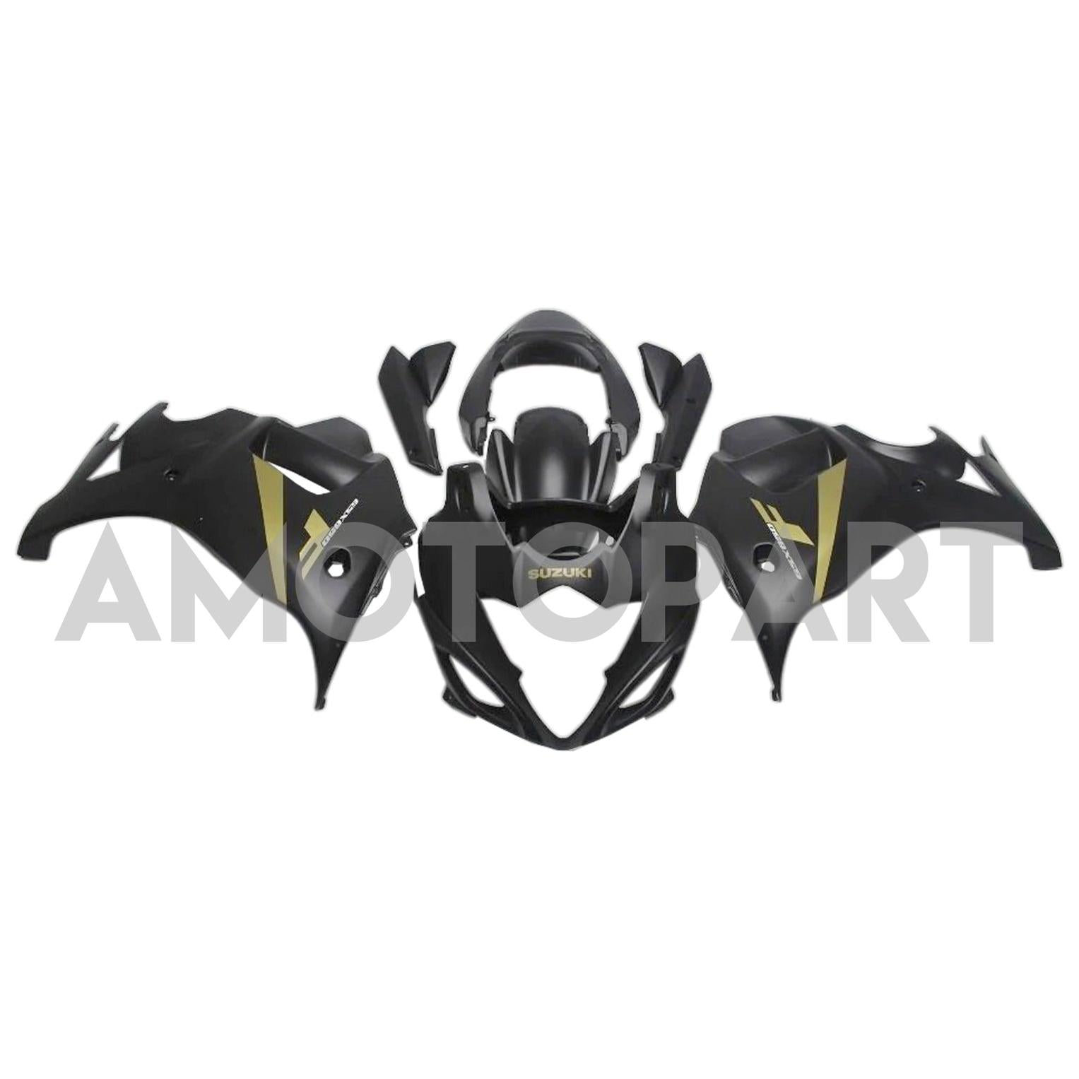 Amotopart 2008-2013 GSX650F Katana Suzuki Matte Black&Gold Fairing Kit