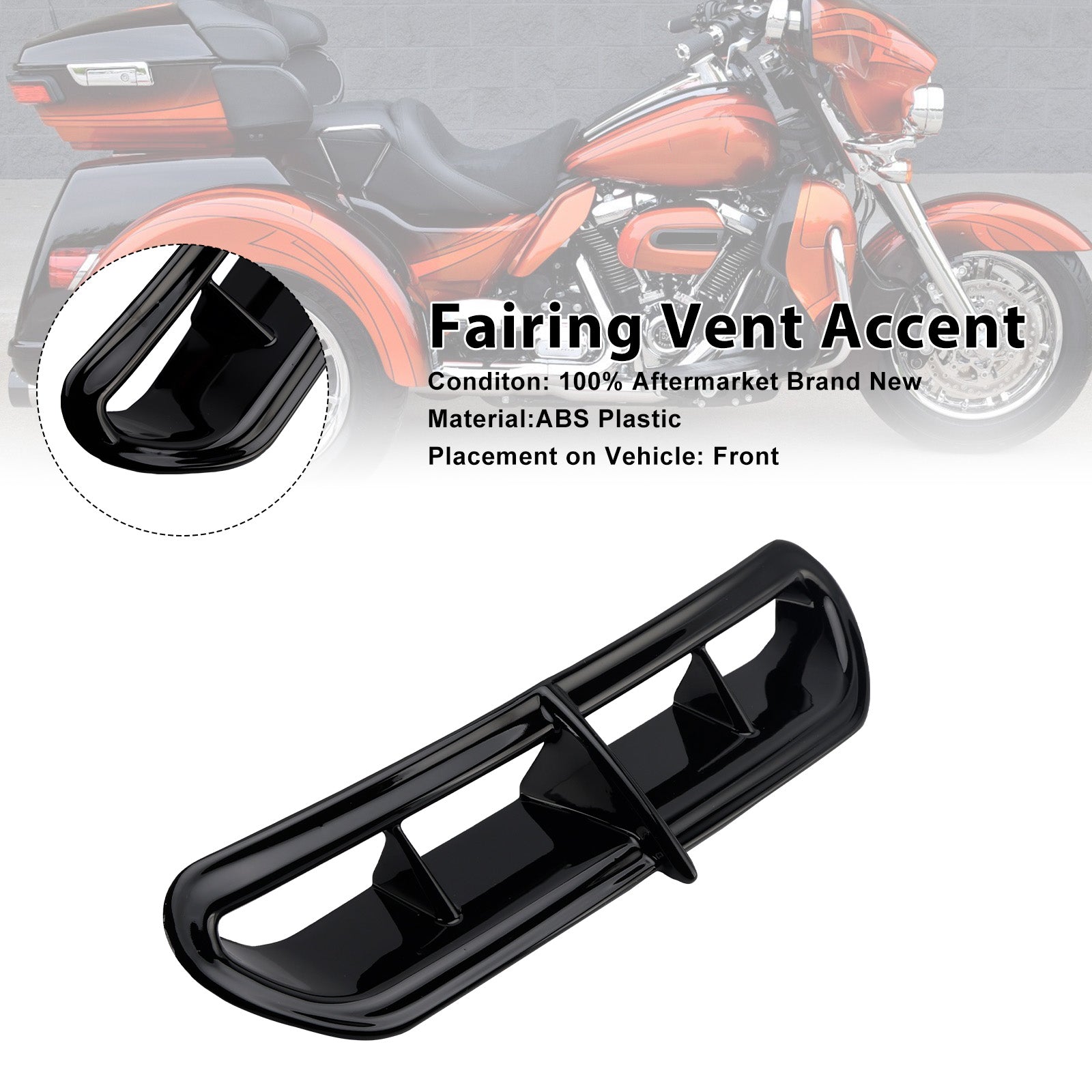 2014-2022 Touring Electra Street Trike Glide Ultra Fairing Vent Accent