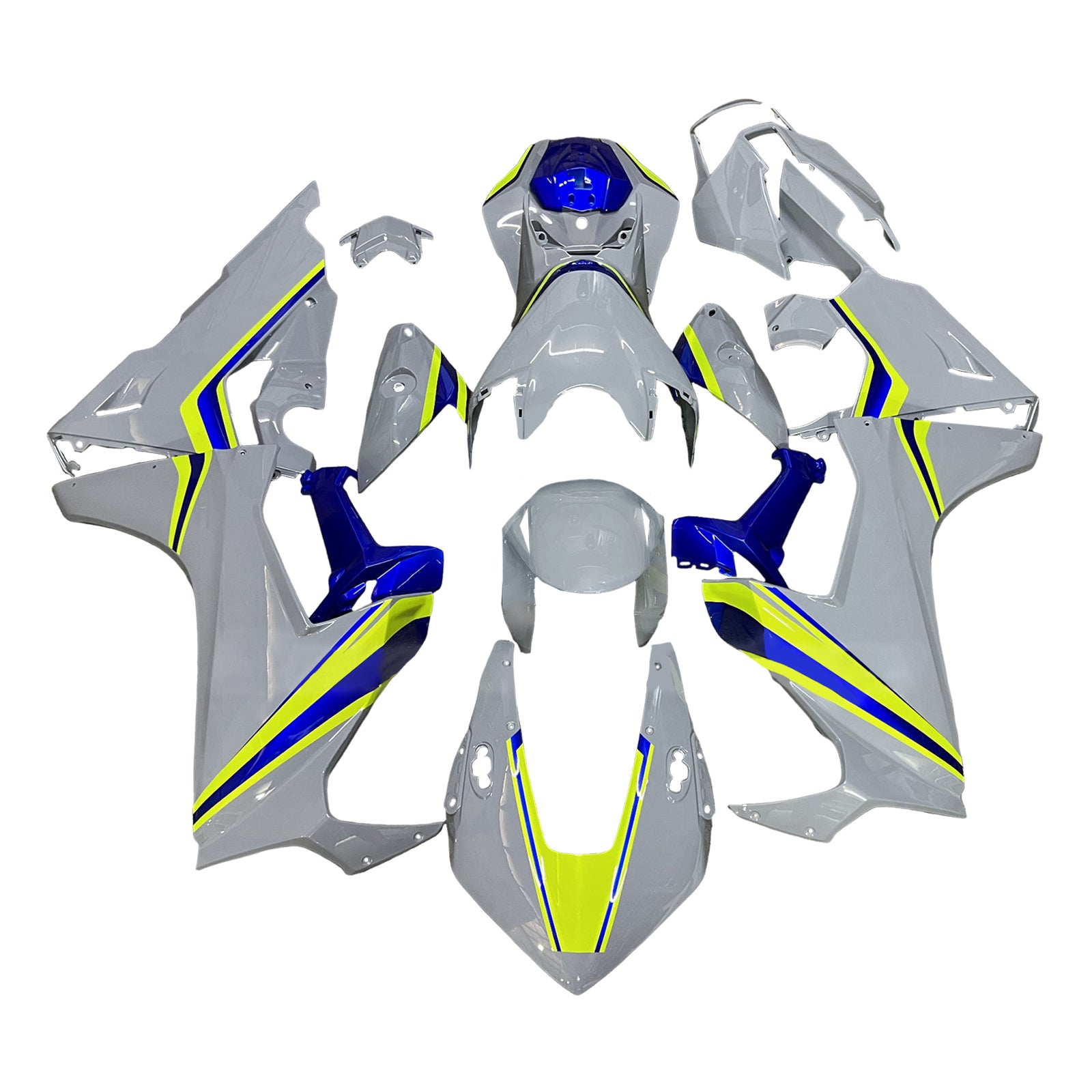 Amotopart 2017-2025 Honda CBR1000RR Yellow Grey Blue Fairing Kit
