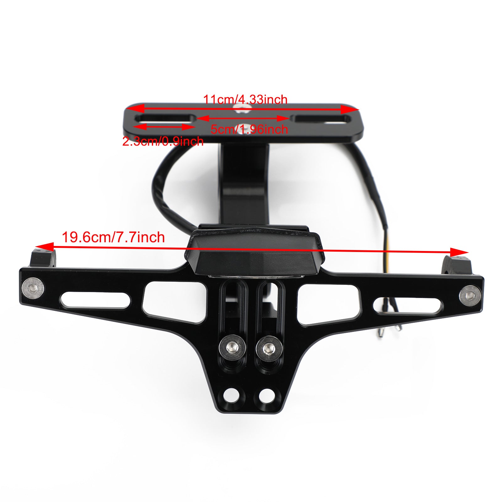 Yamaha BWS R25 R3 MSX Plaque d'immatriculation support Fender Eliminator Black