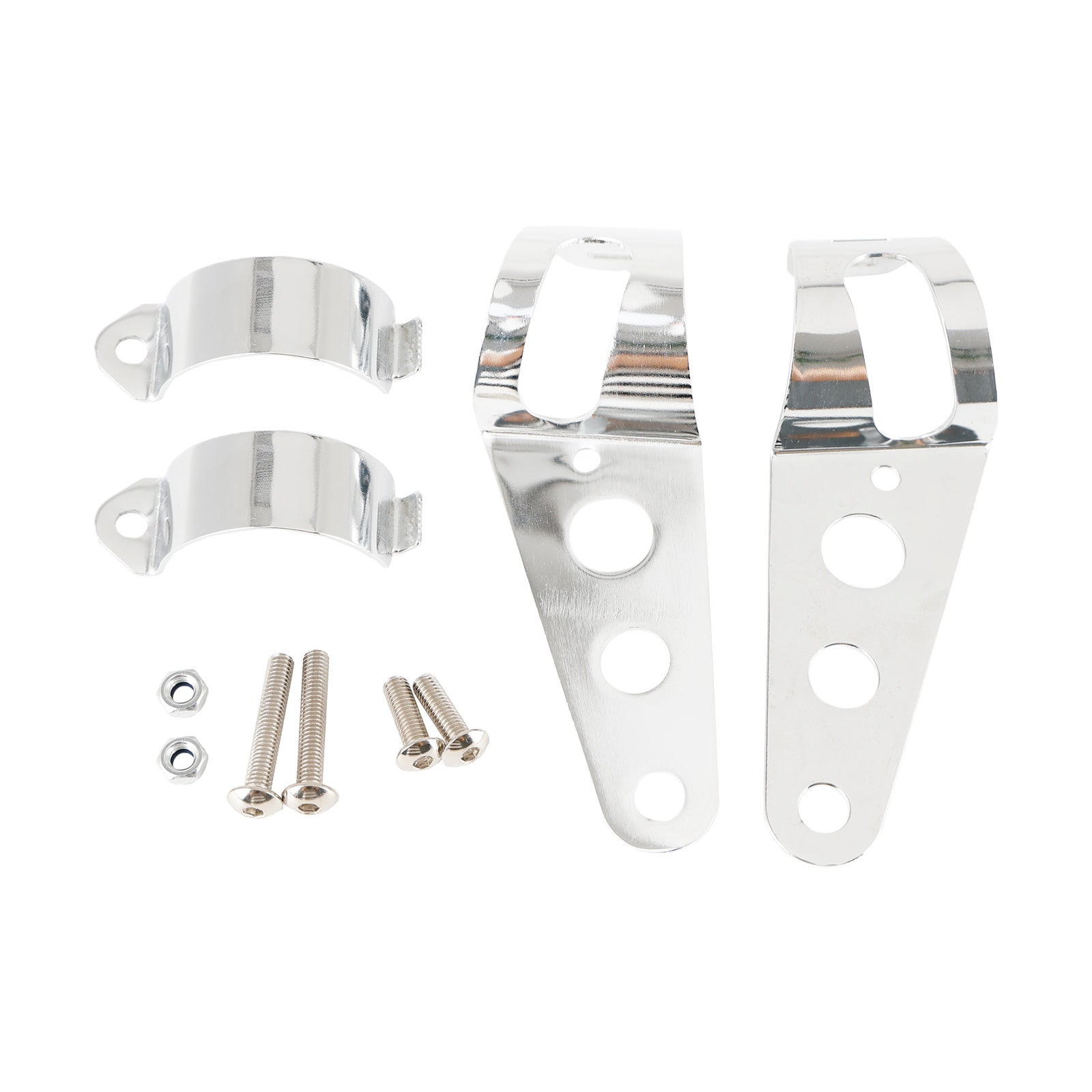 43mm-50mm Fork Motocicleta Adaptador do porta-farol de farol Chrome Monte Suporte