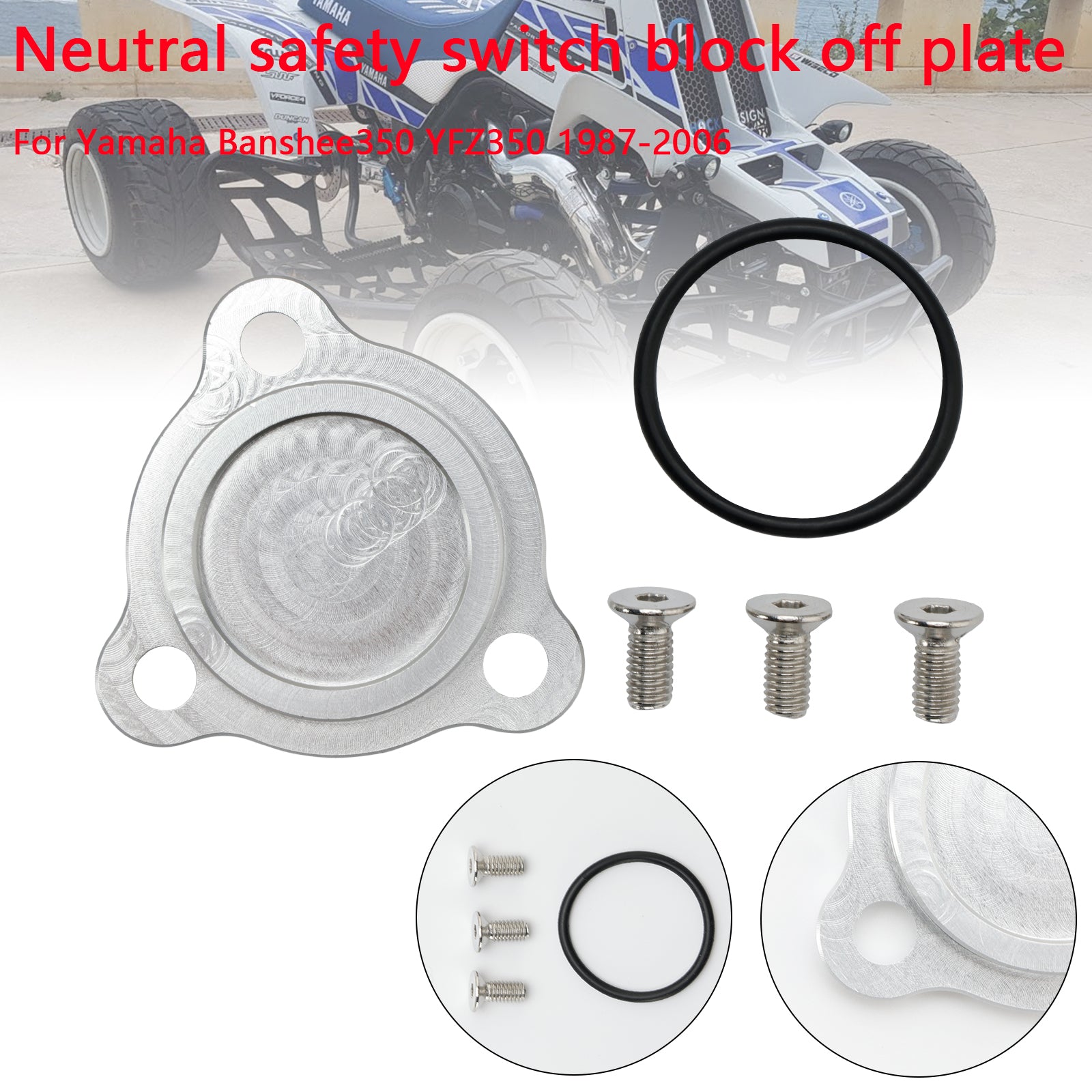 Yamaha 87-06 Banshee 350 YFZ350 Bloc de l'interrupteur de sécurité neutre de la plaque