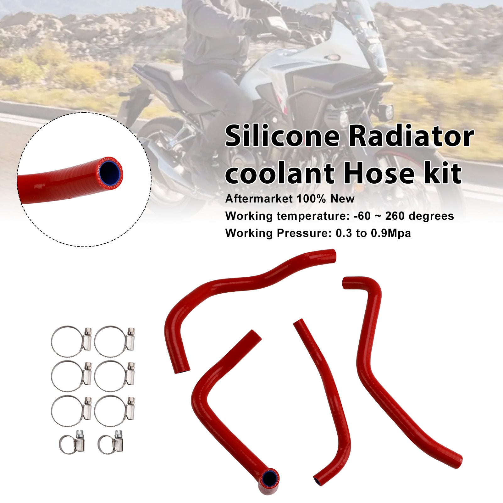 Honda NX400 NX500 CB500 CB500F/X/R Silicone Radiator coolant Hose