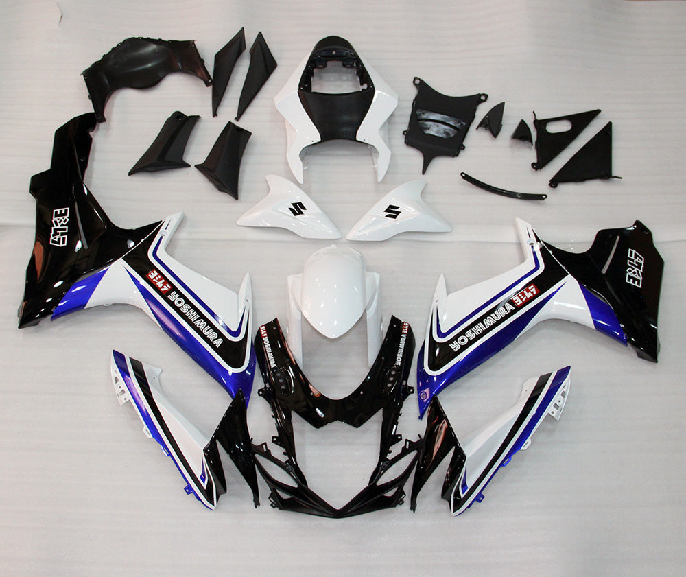 Amotopart 2011-2025 Suzuki GSXR 600/750 Black White Fairing Kit