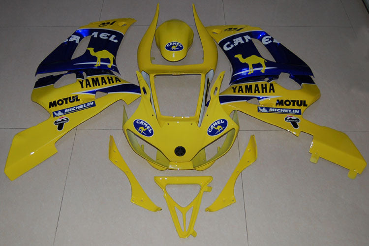 Amotopart 1998-2002 Yamaha YZF 600 R6 Yellow Blue Fairing Kit