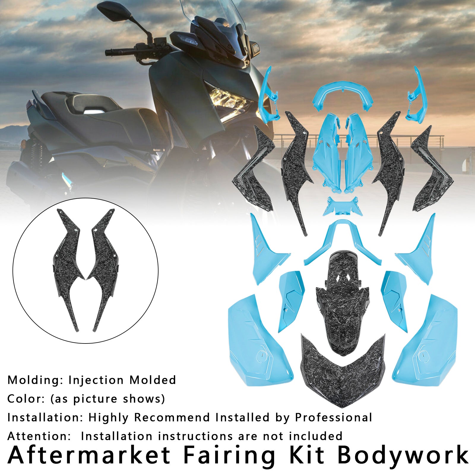 Amotopart 2023-2024 Yamaha X-MAX 300 Fairing Kit