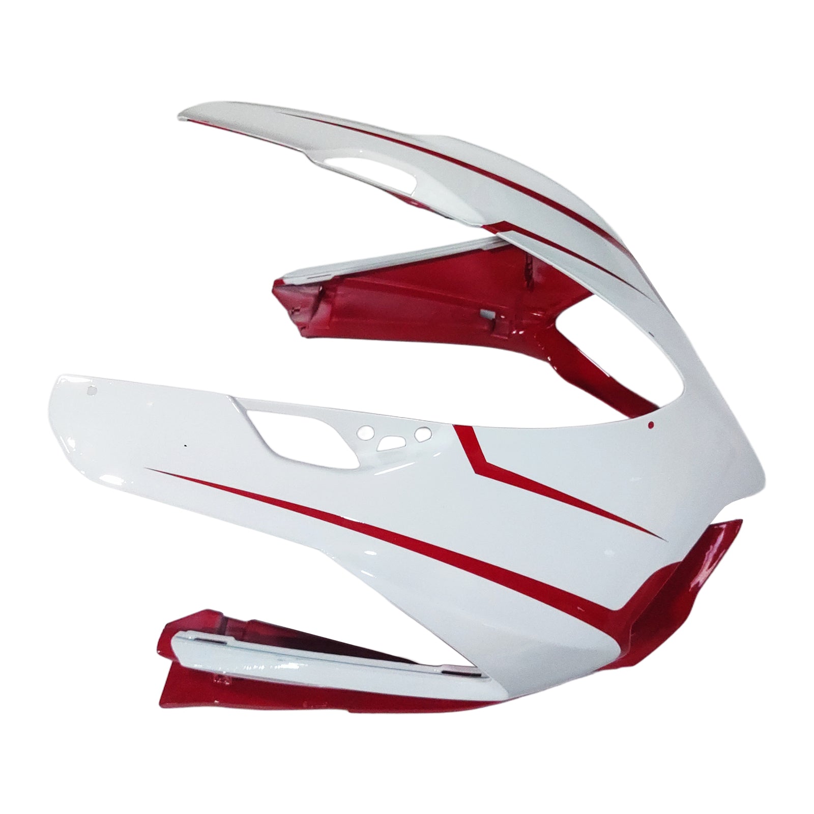 Amotopart 2012-2015 Ducati 899 White Red & Lines Fairing Kit