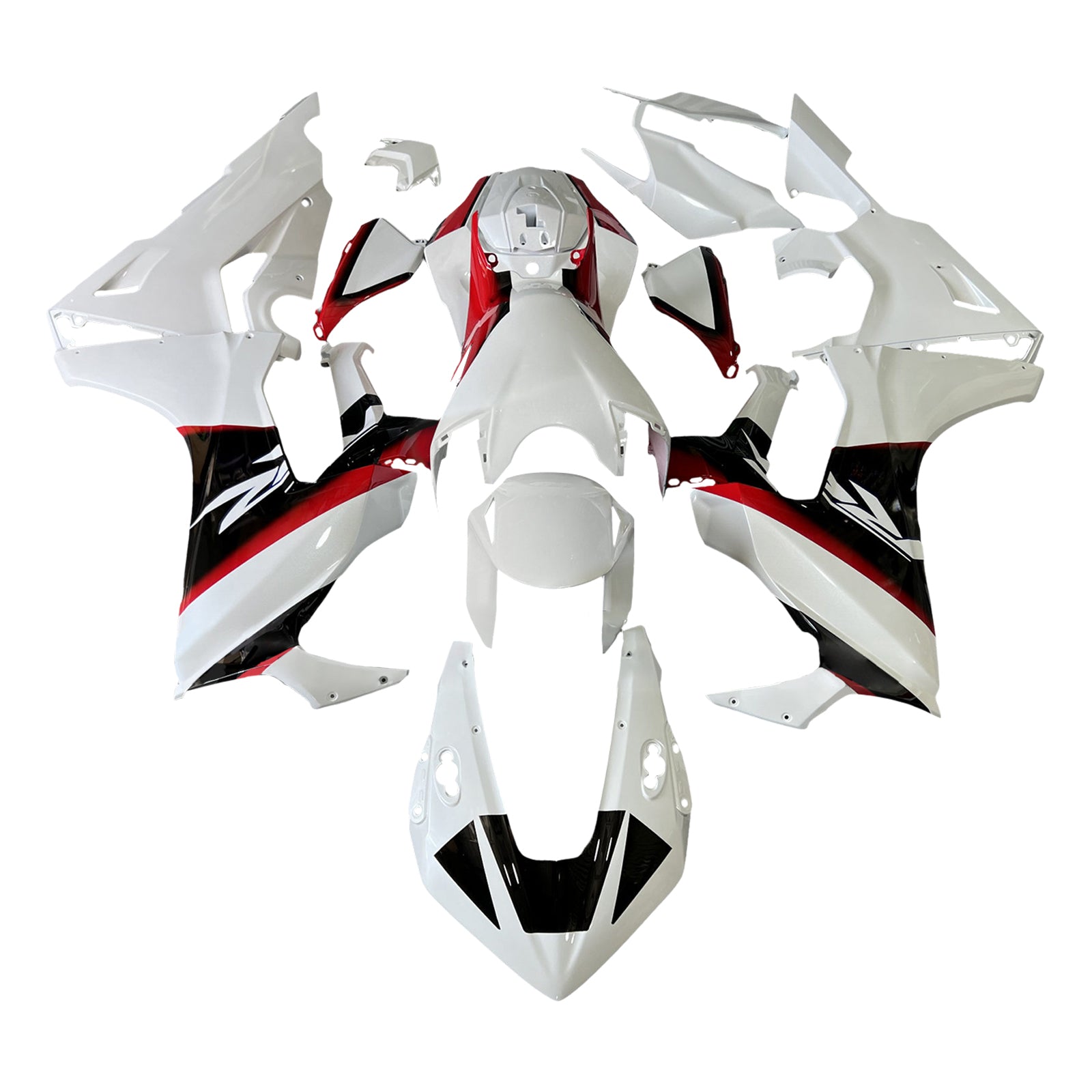 Amotopart 2017-2025 Honda CBR1000RR White Red Black Line Fairing Kit