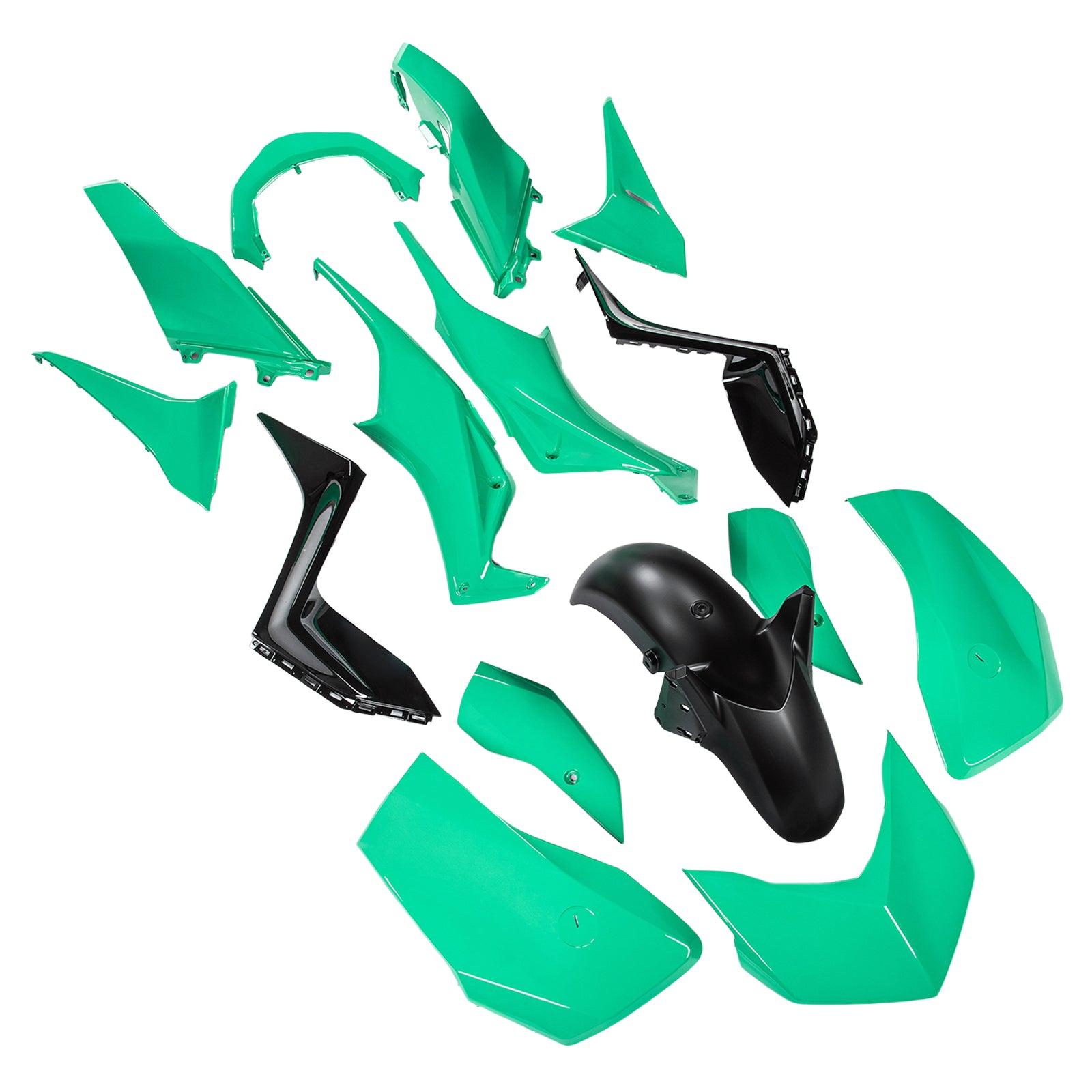 Amotopart 2023-2024 Yamaha X-MAX 300 Blue Black Fairing Kit