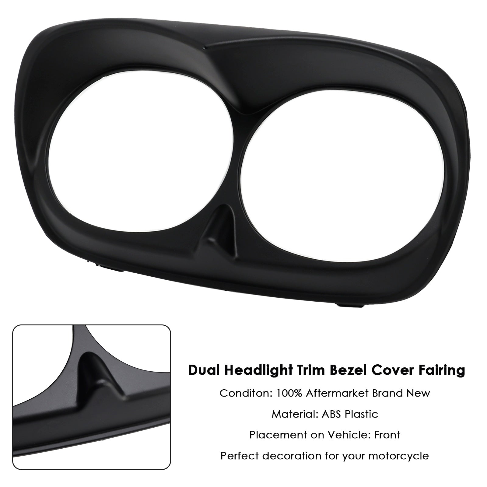 1998-2013 Road Glide Dual Headlight Trim Bezel Cover Fairing