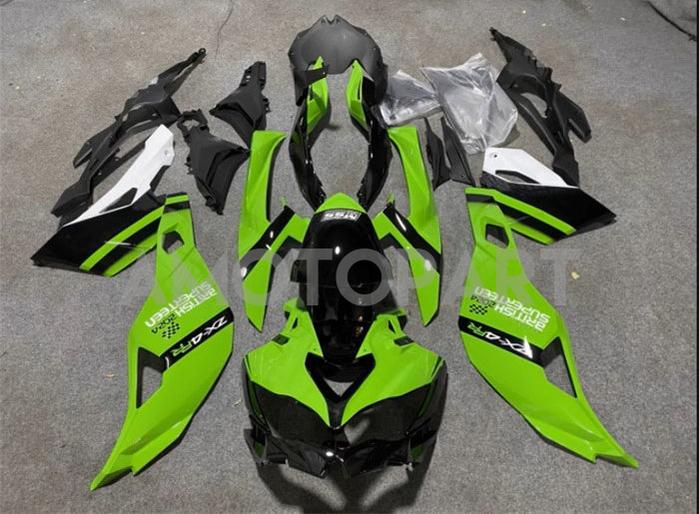 Amotopart 2019-2026 Kawasaki Ninja ZX25R ZX4R ZX4RR Black Light Green White Fairing Kit