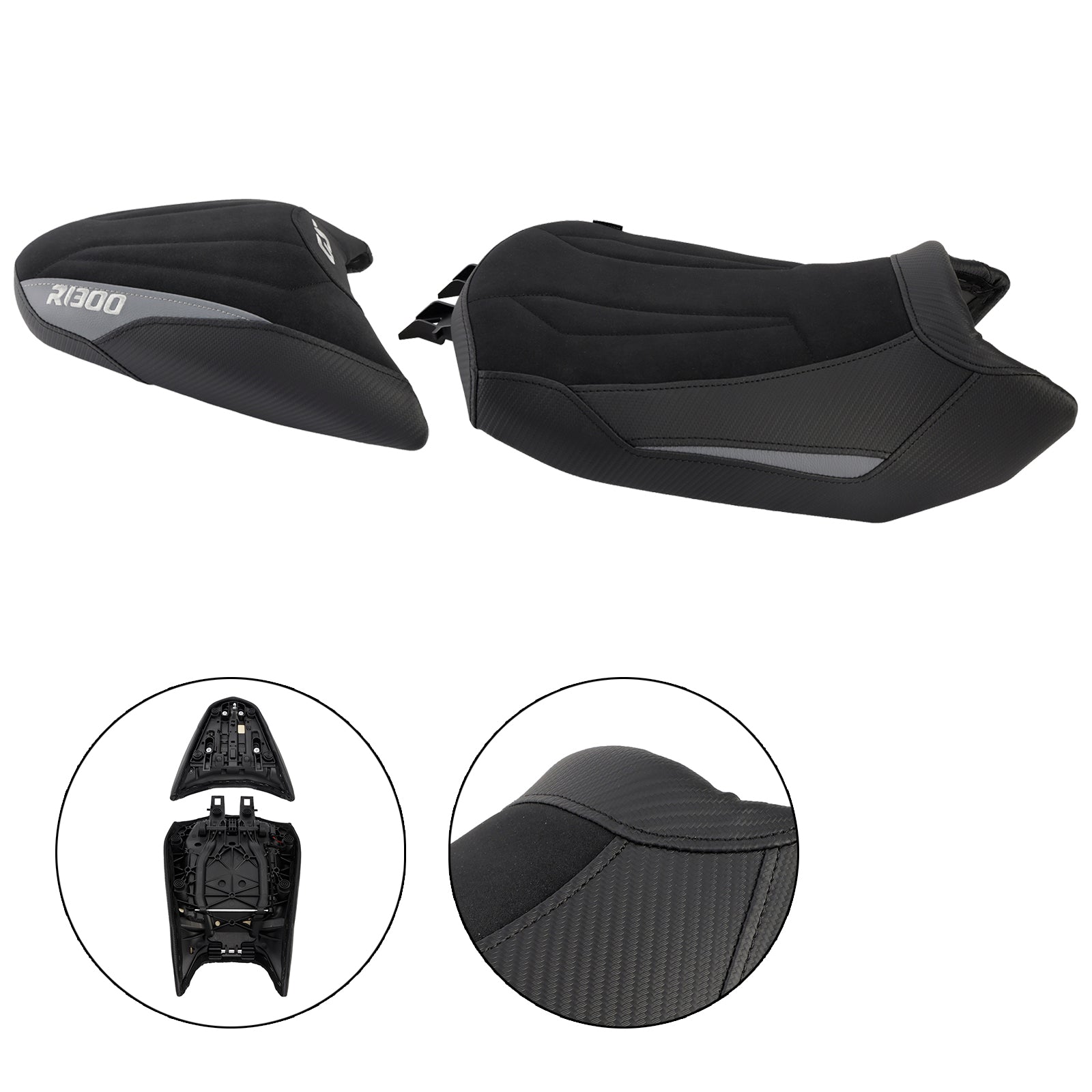 24–25 Bmw R1300Gs R 1300 Gs unten vorne mit Fahrersitz hinten, Grau