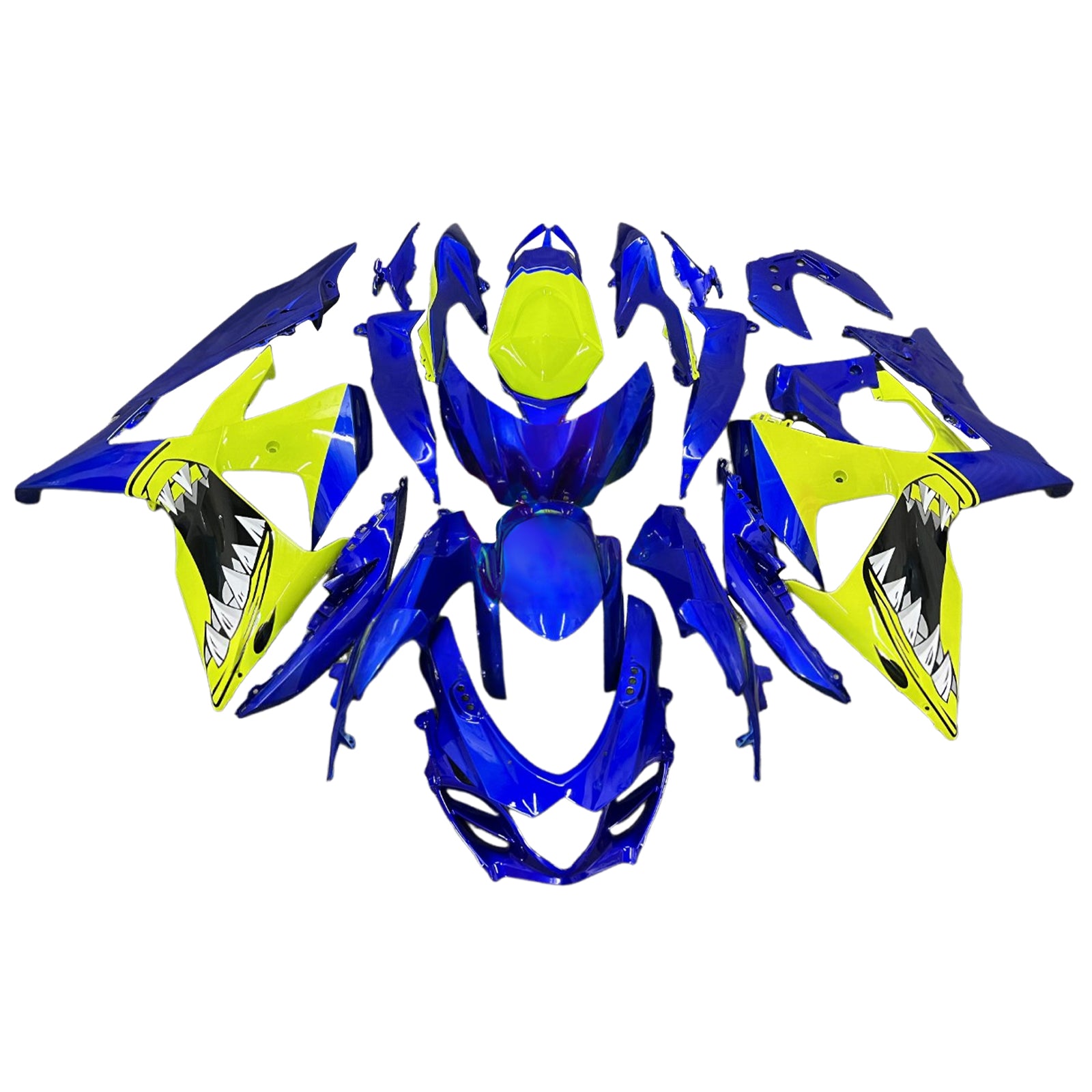 Amotopart 2009-2016 Suzuki GSXR1000 Blaues Gelbverkleidungskit
