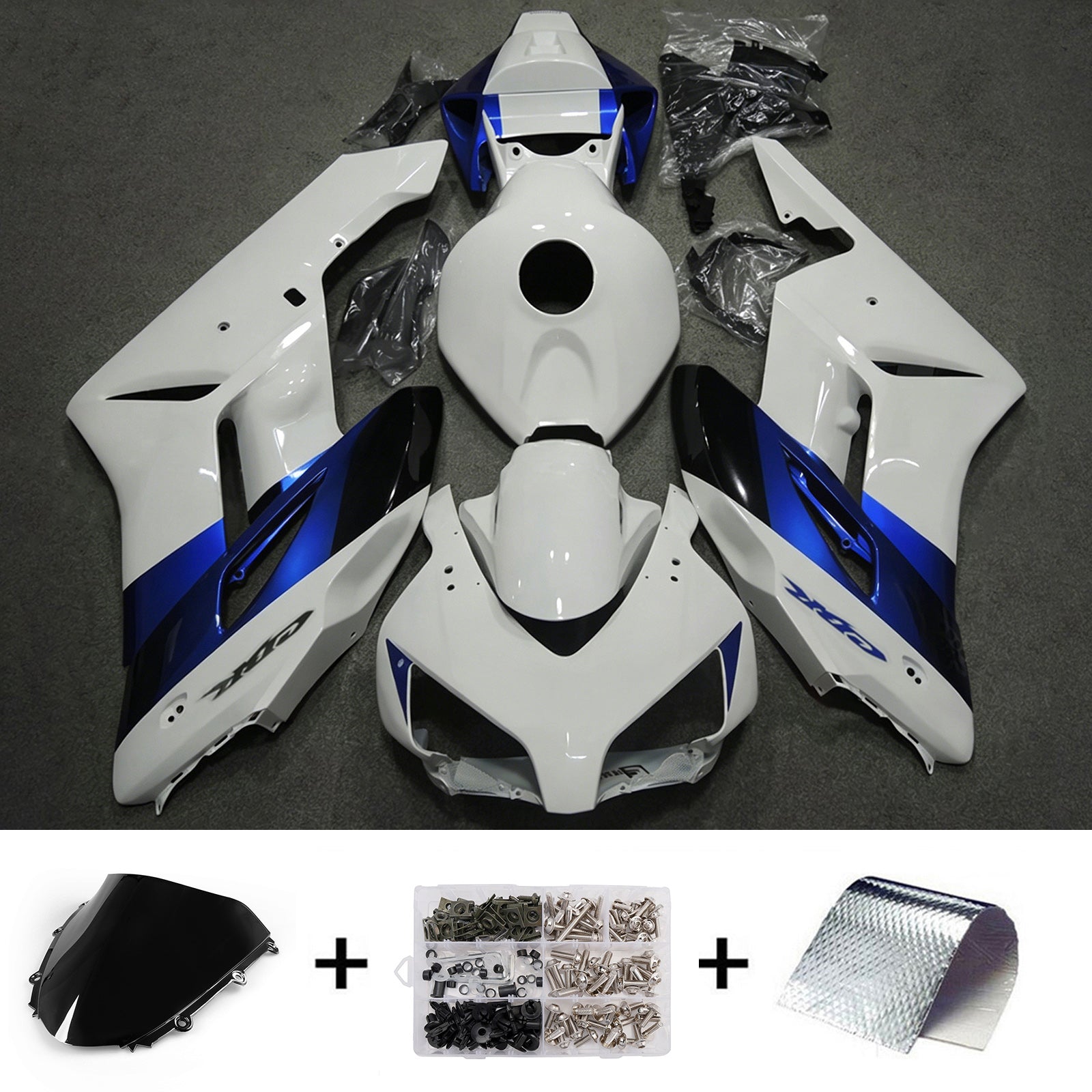 Amotopart 2004-2005 Honda CBR1000RR witblauwe kuipset