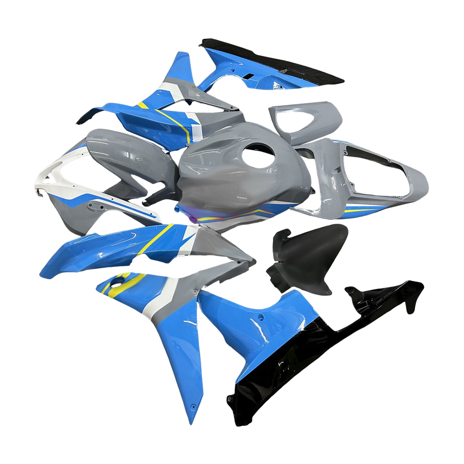 Amotopart 2007-2008 Honda CBR600RR Gray Blue Fairing Kit