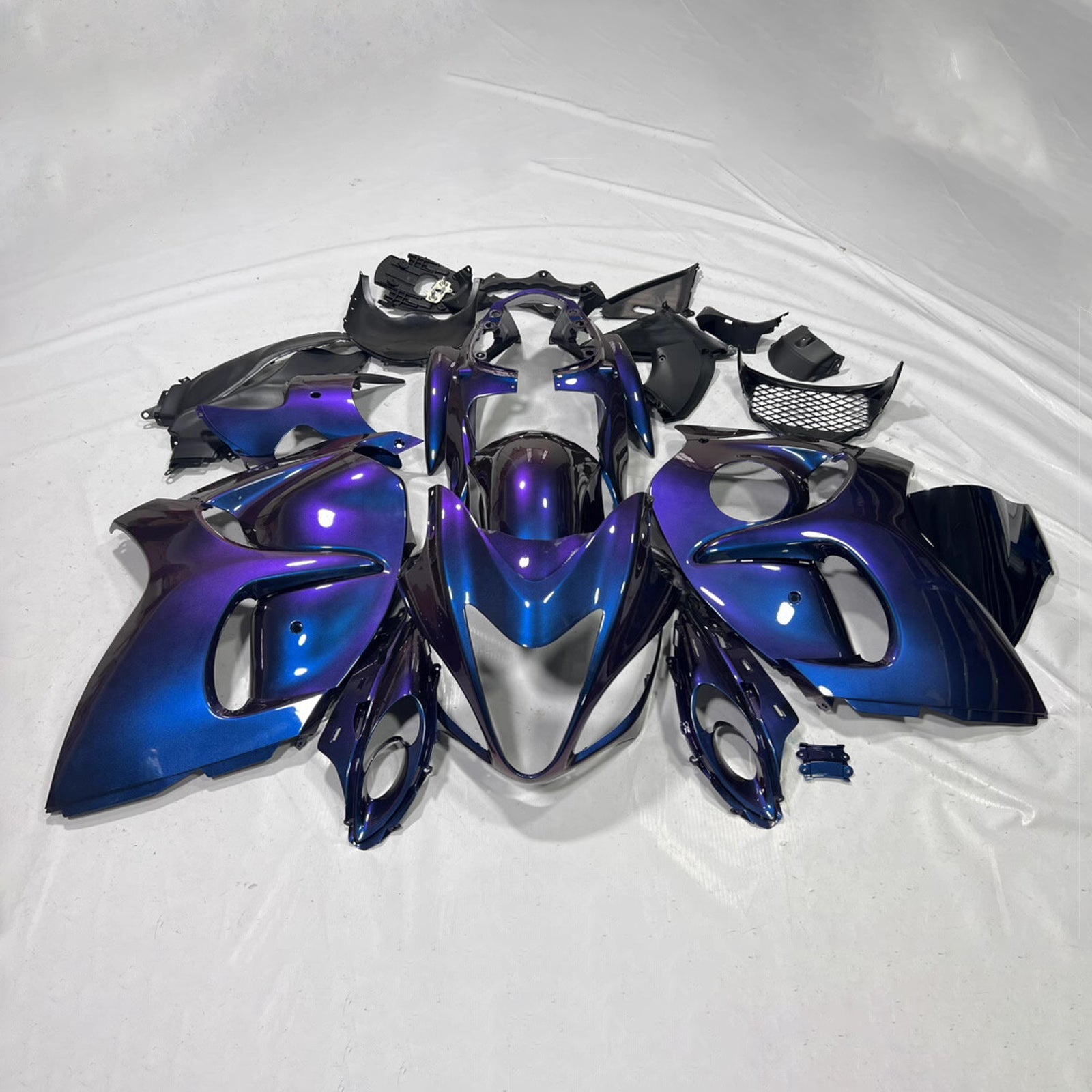 Amotopart 2008-2020 Suzuki Hayabusa GSX1300R Blue Purple Chameleon Fairing Kit