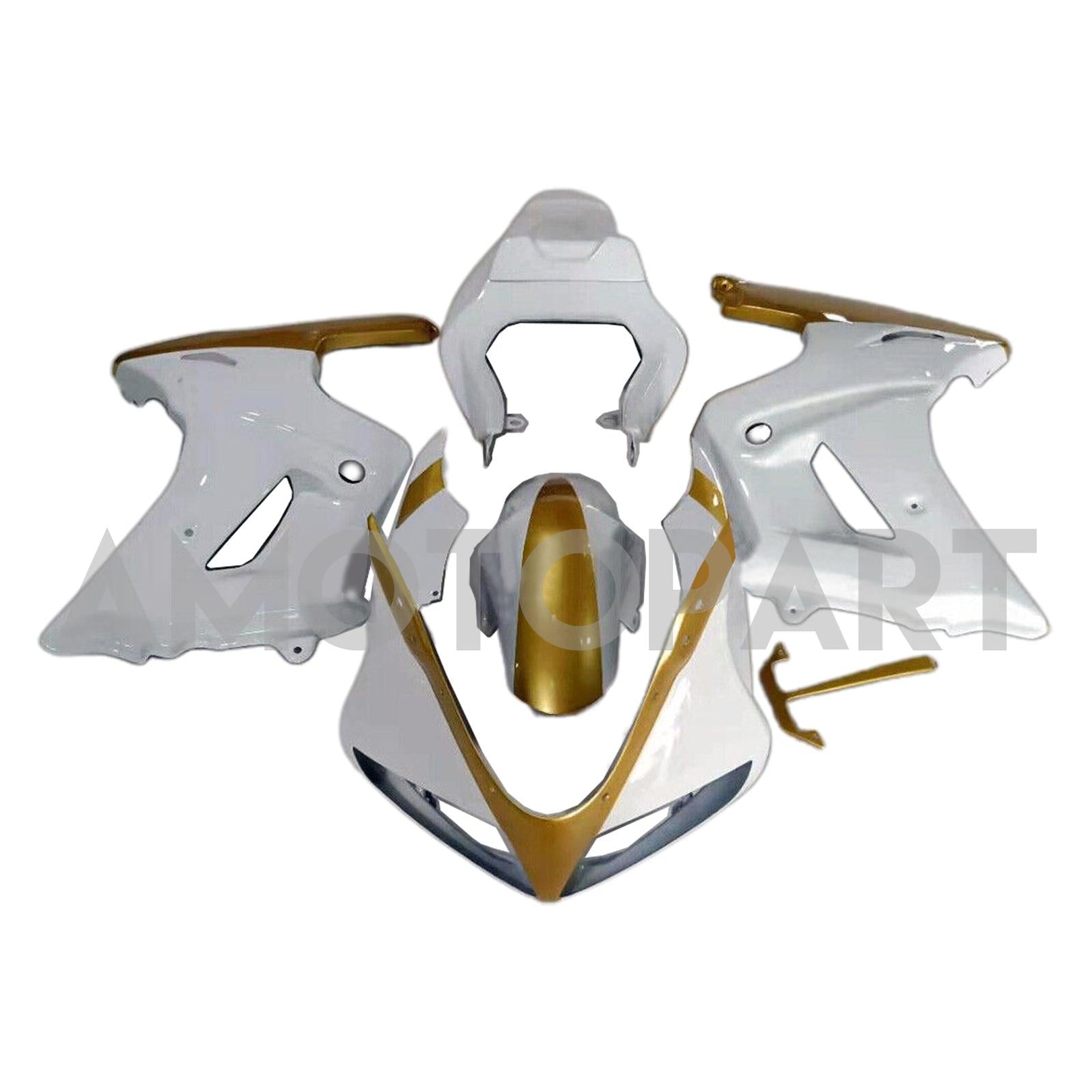 Amotopart 2003–2013 SV650 Suzuki, Weiß&Goldverkleidungssatz