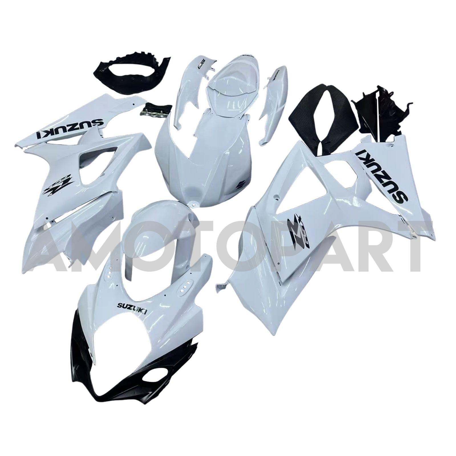 Amotopart 2007-2008 Suzuki GSXR1000 White Fairing Kit