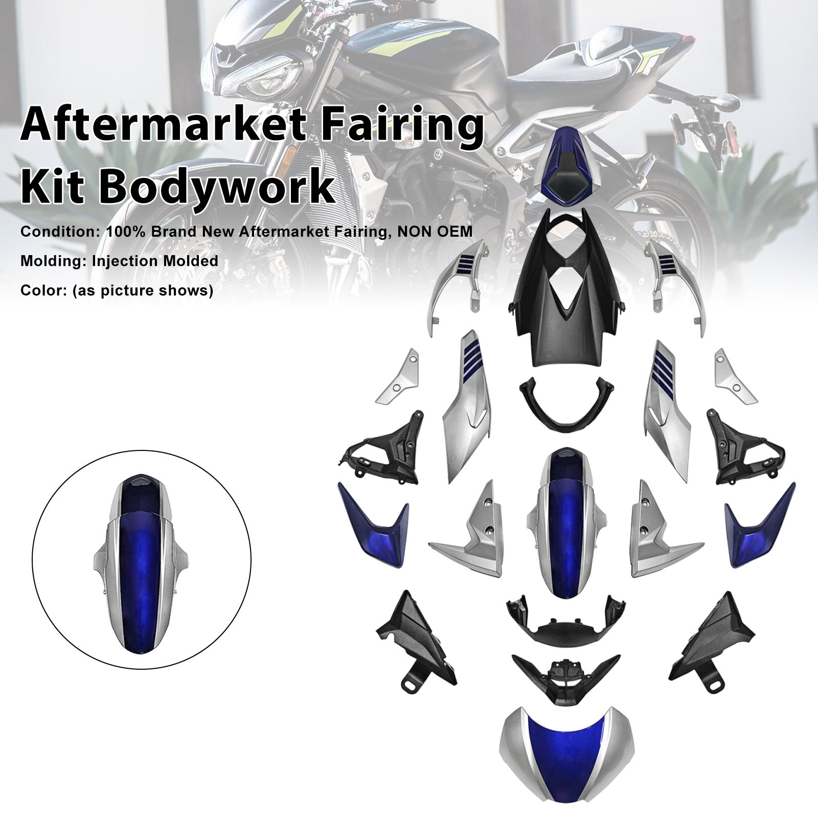 Amotopart 2020-2022 Collection de kits de carénage Triumph Street Triple 765 R/RS
