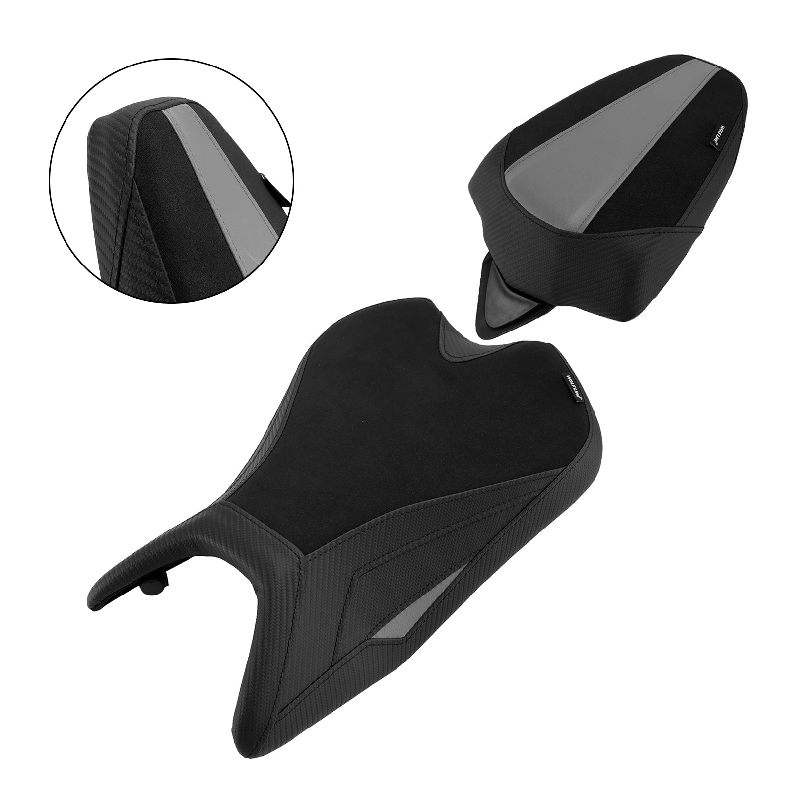 2024-2025 Aprilia Rs457 Rs 457 Voorzijde&REar Raider passagierskussenset grijs