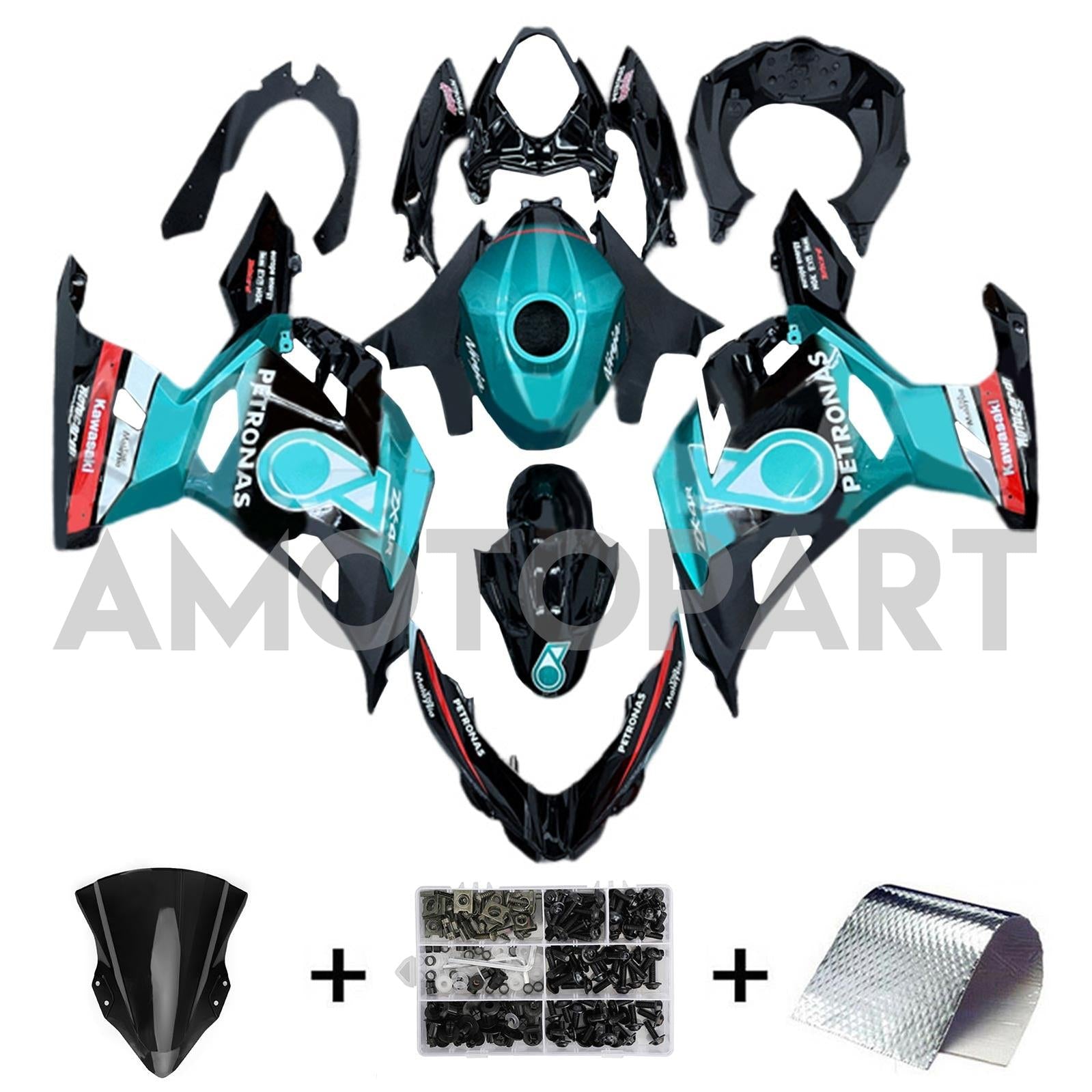 Amotopart 2018-2024 Kawasaki EX400 Ninja400 PETRONAS FARION SOM