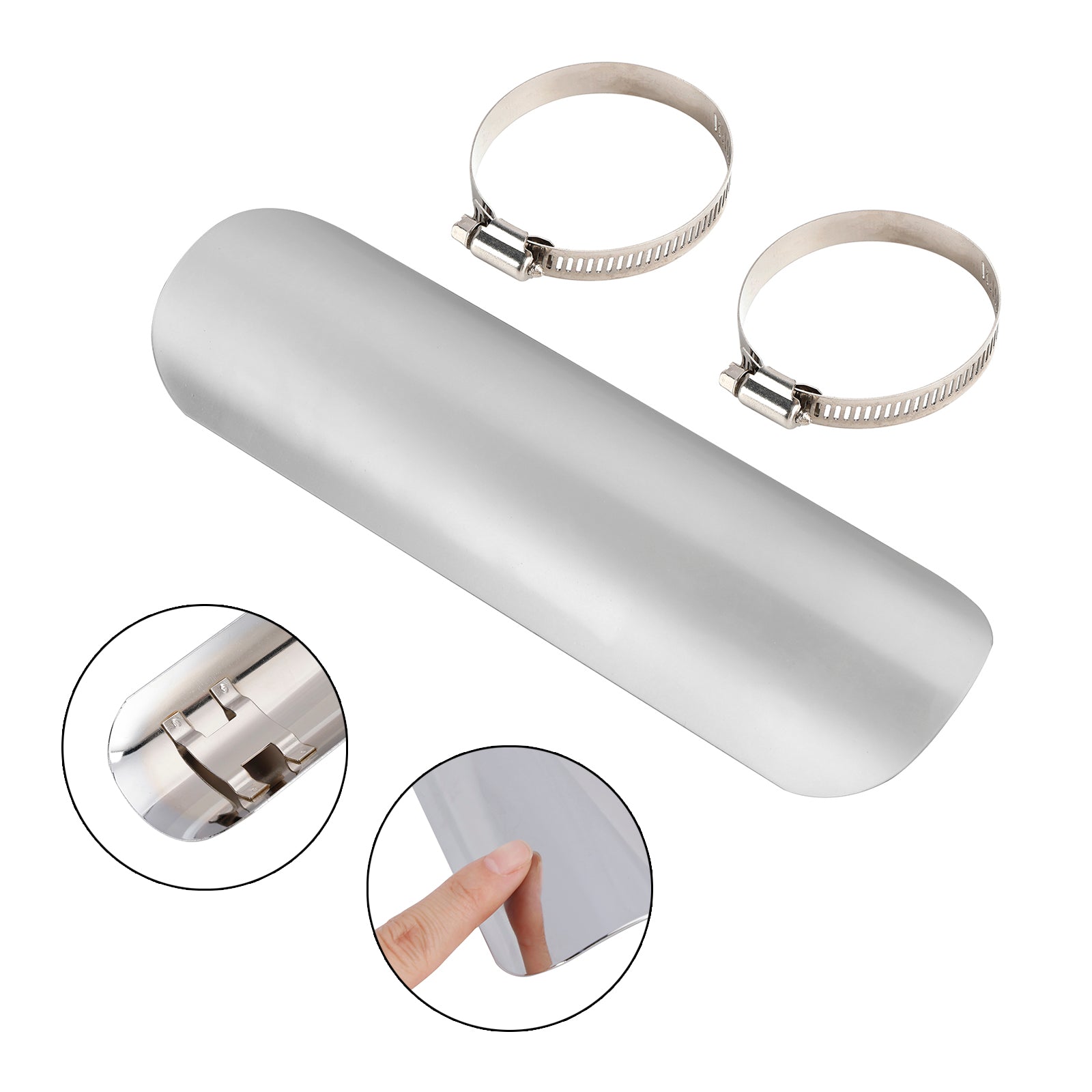 Motorcycle Scooter Cub BlackD Exhaust Side Bracker Cover Steel Decorative Cover