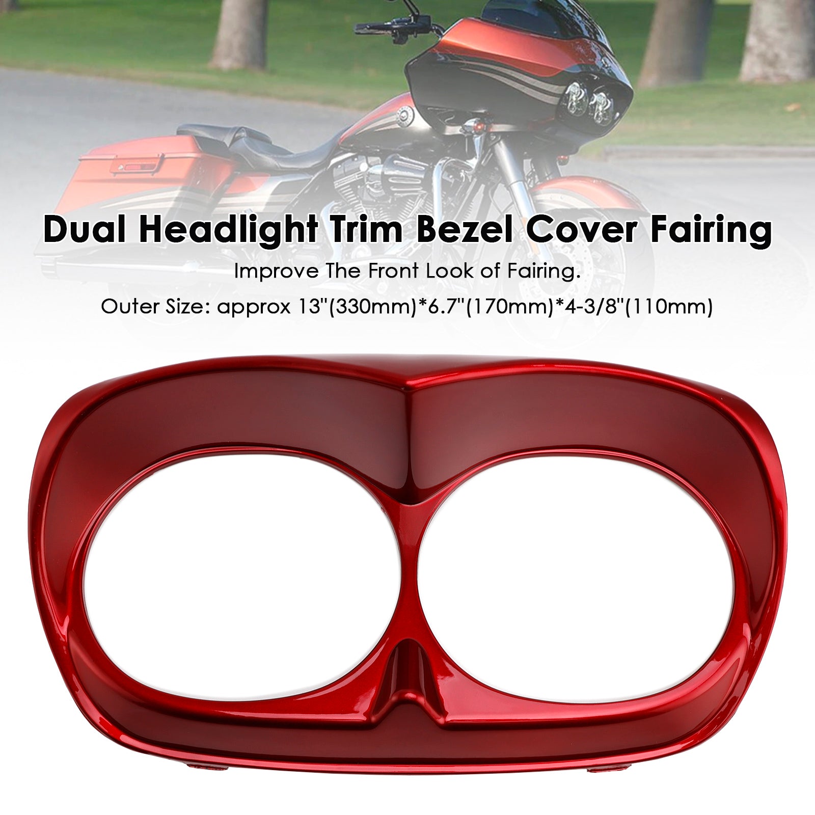 1998-2013 Road Glide Dual Headlight Trim Bezel Cover Fairing