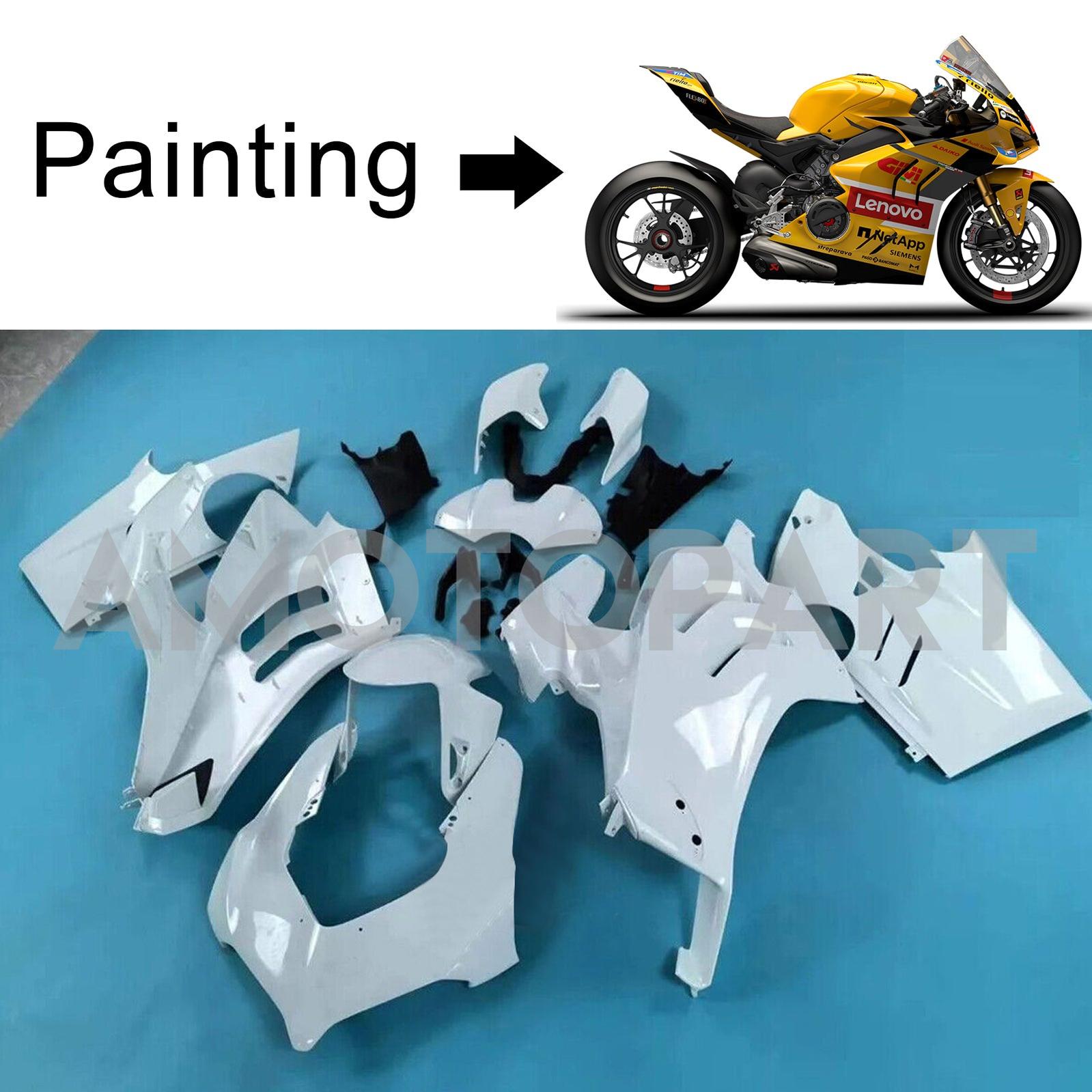 Amotopart Ducati 22-24 Panigale V4 V4S Black Yellow Red Fairing Kit
