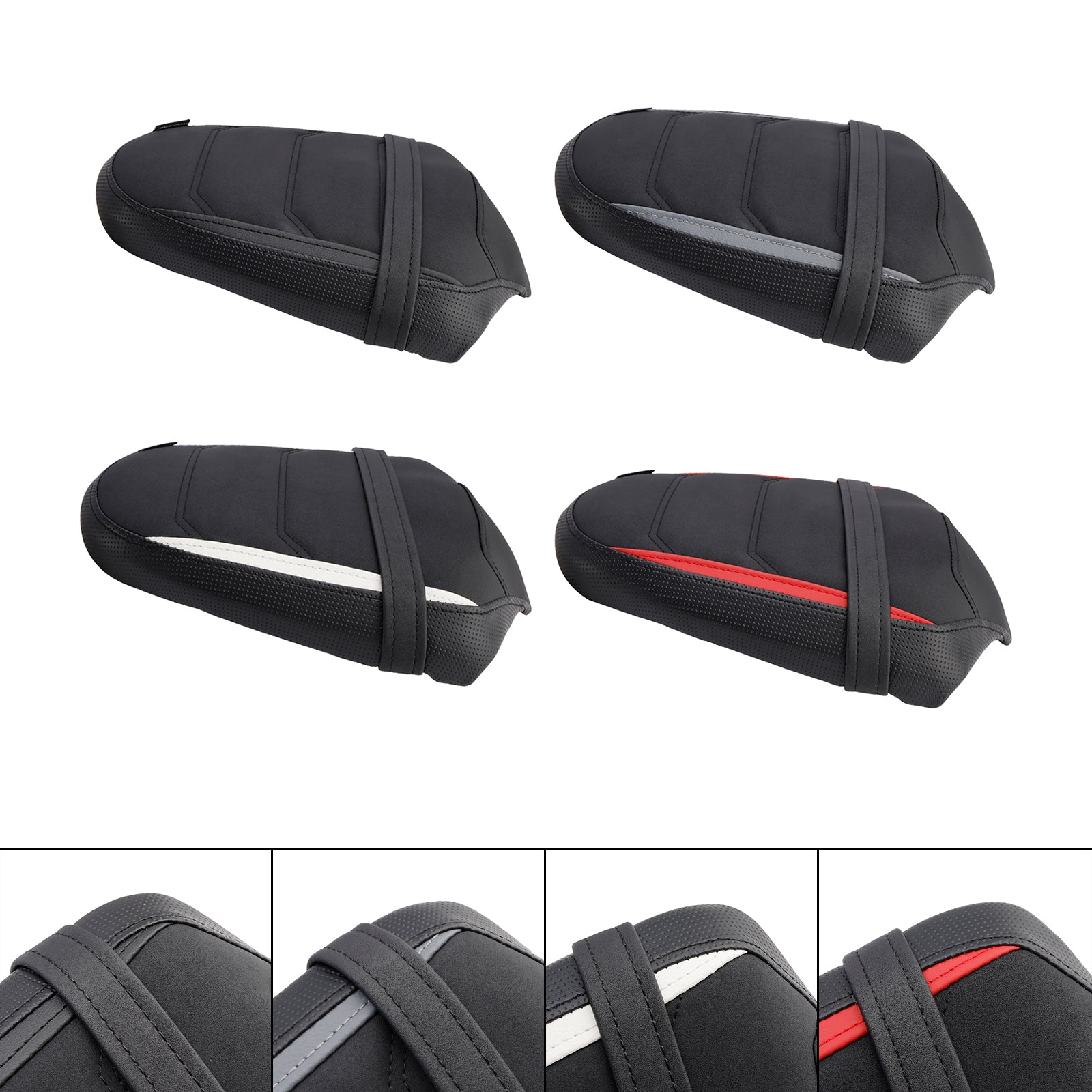 2024-2025 Triumph Daytona 660 Baksätet Passagerarkudde Flat Pu White Red