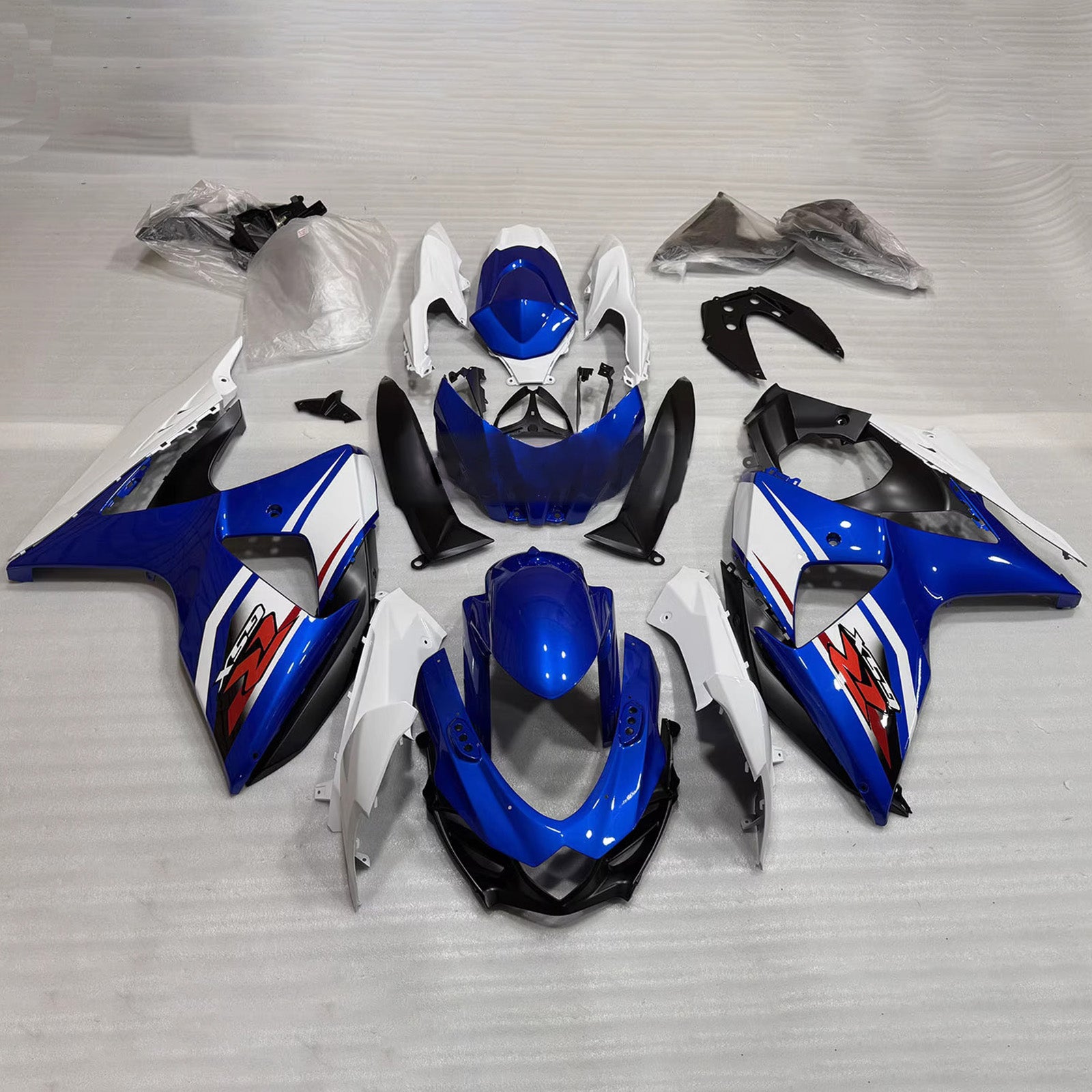 Amotopart 2009-2016 Suzuki GSXR1000 Blue White Red Fairing Kit