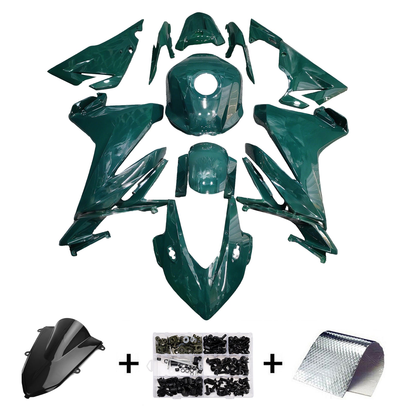Amotopart 2022-2023 Honda CBR500R Green Fairing Kit