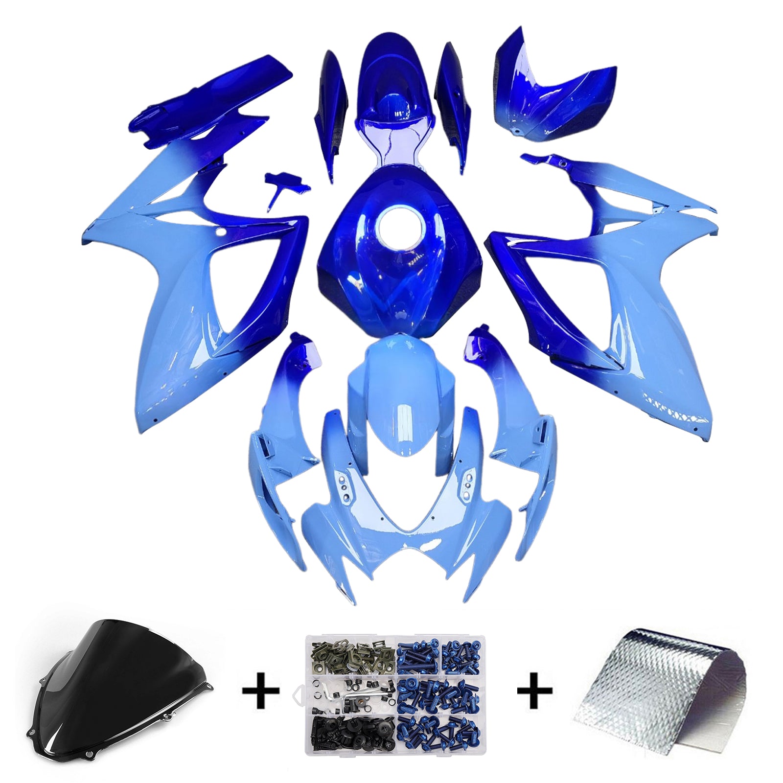 Amotopart 2006-2007 Suzuki GSXR 600/750 Blue Light Blue Fairing Kit